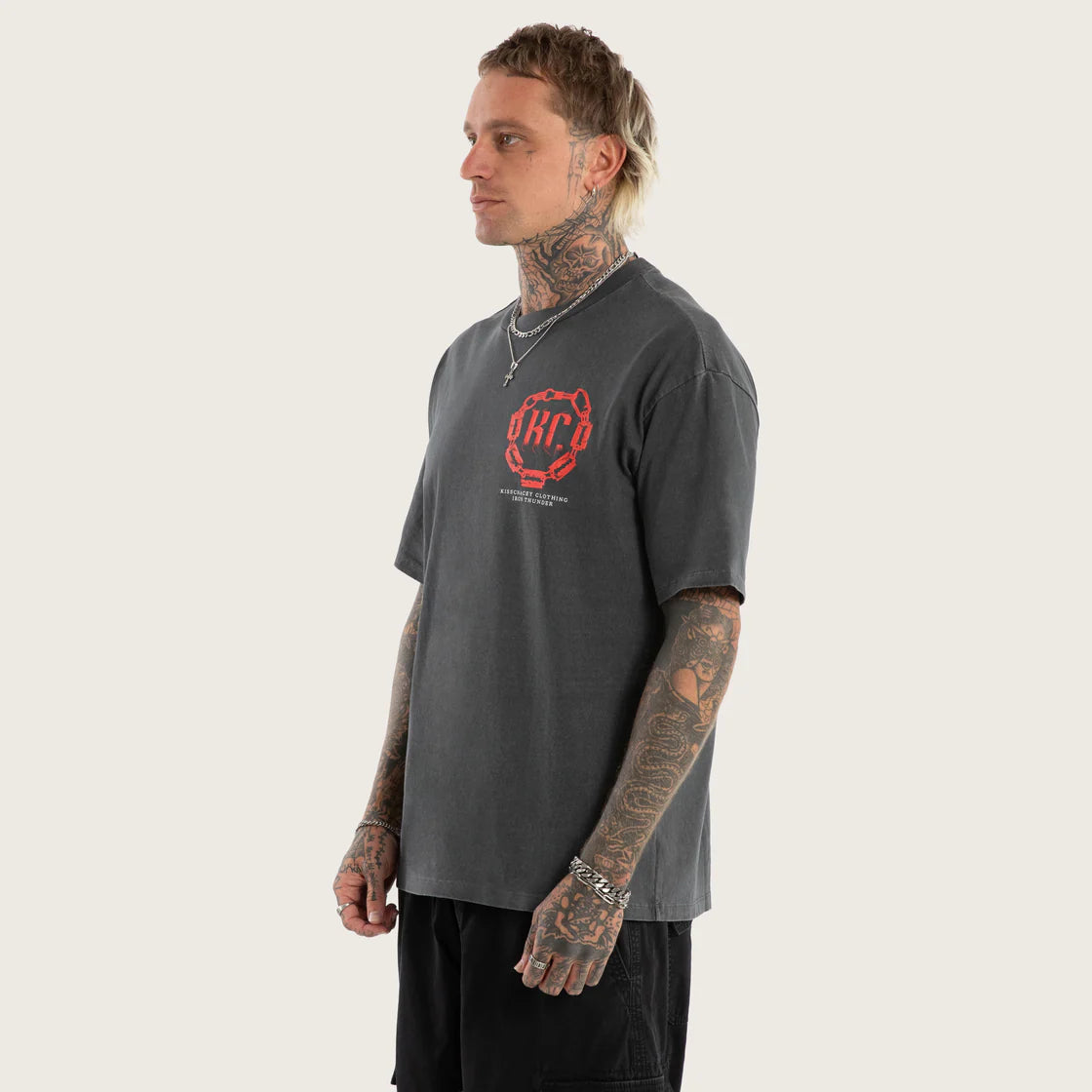 RAZOR LIGHT BOX FIT TEE PIGMENT ASPHALT