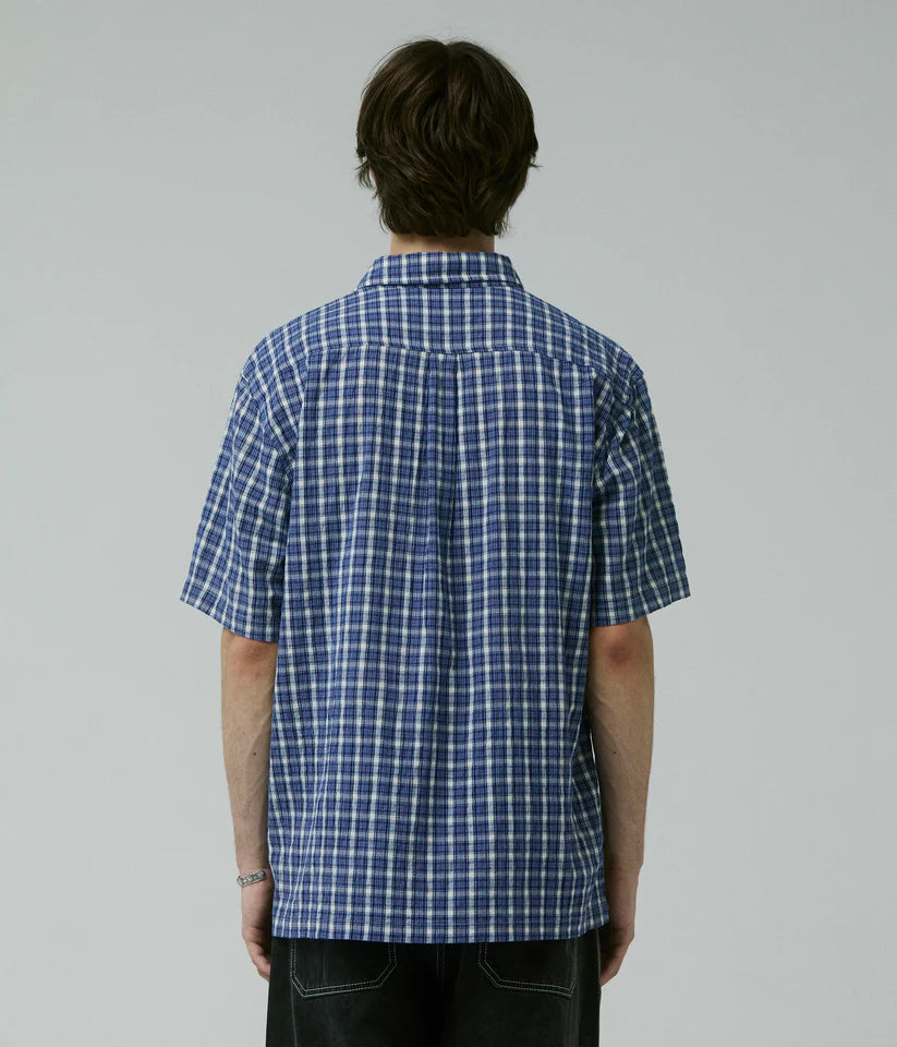 MANNERS CHECK SS SHIRT VINTAGE NAVY
