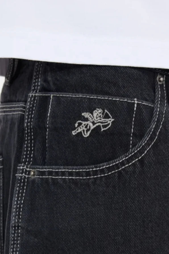 BIG DAWG JEAN SHORT WASHED BLACK