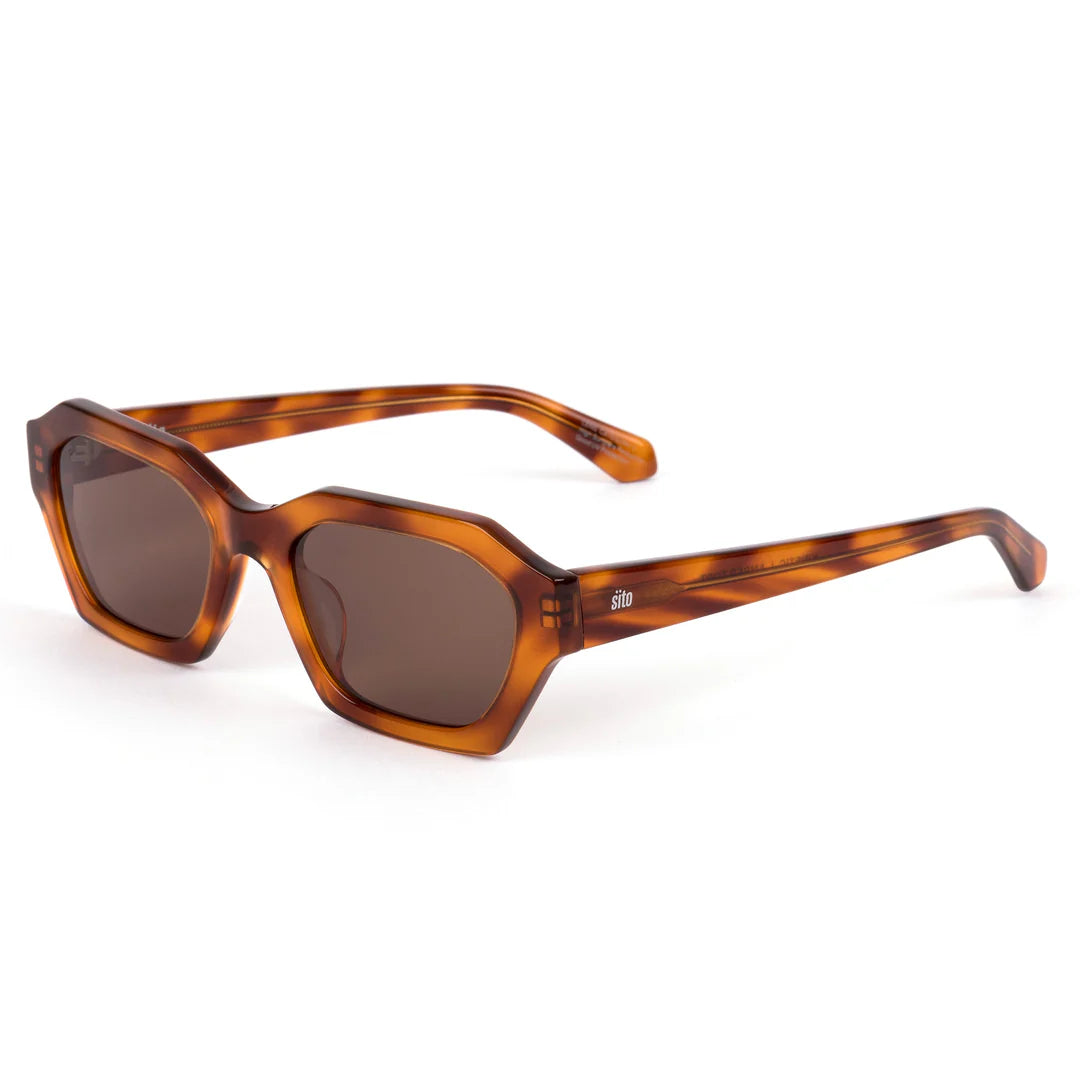 KINETIC SUNGLASSES AMBER TORT/COFFEE