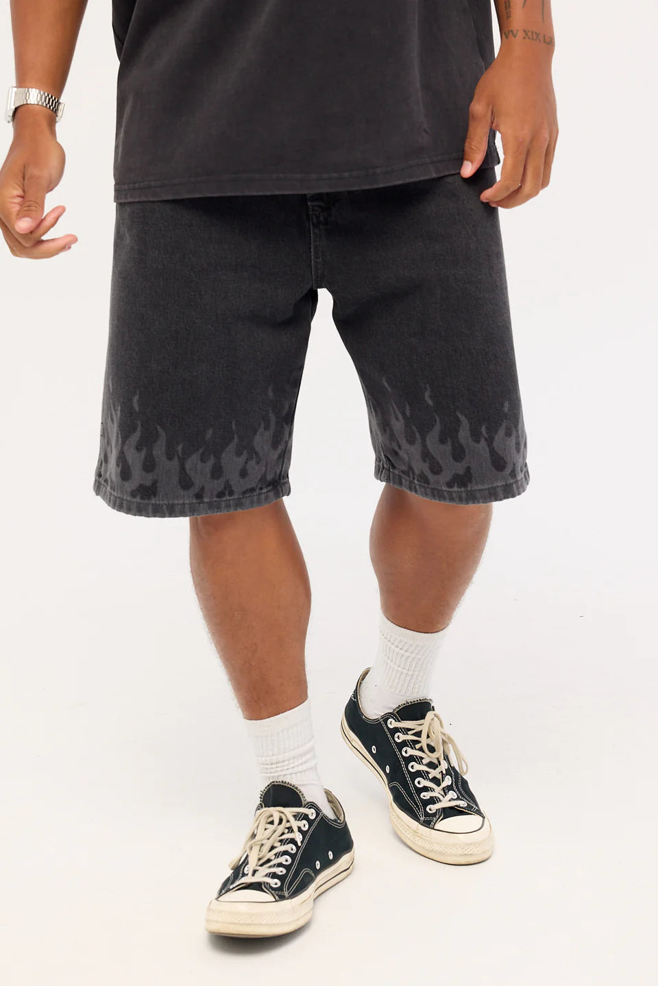 PLAYA BIG DAWG JEAN SHORT WASHED BLACK