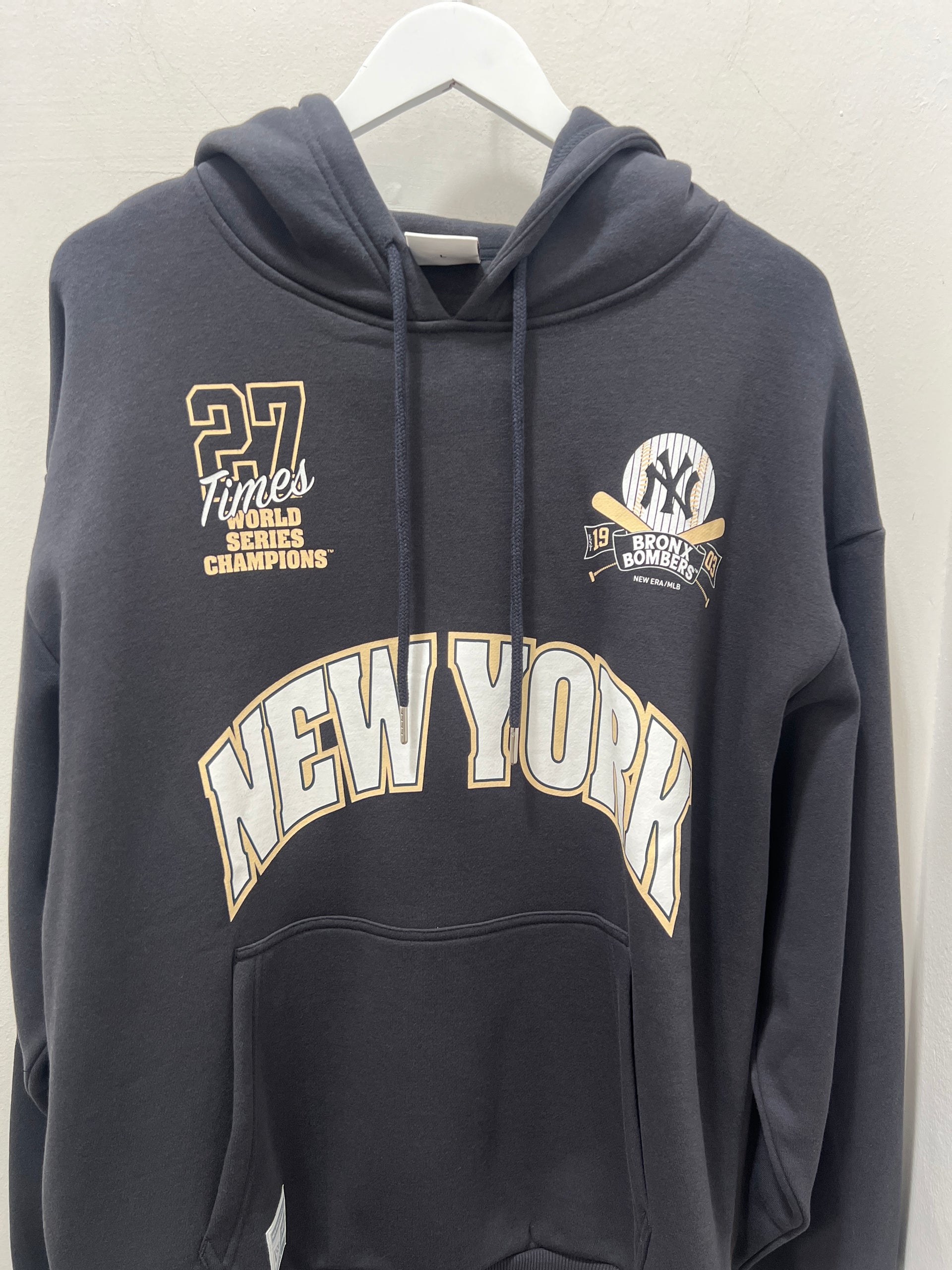 NY YANKEES CHAMPION OVERSIZE HOODIE - GREY