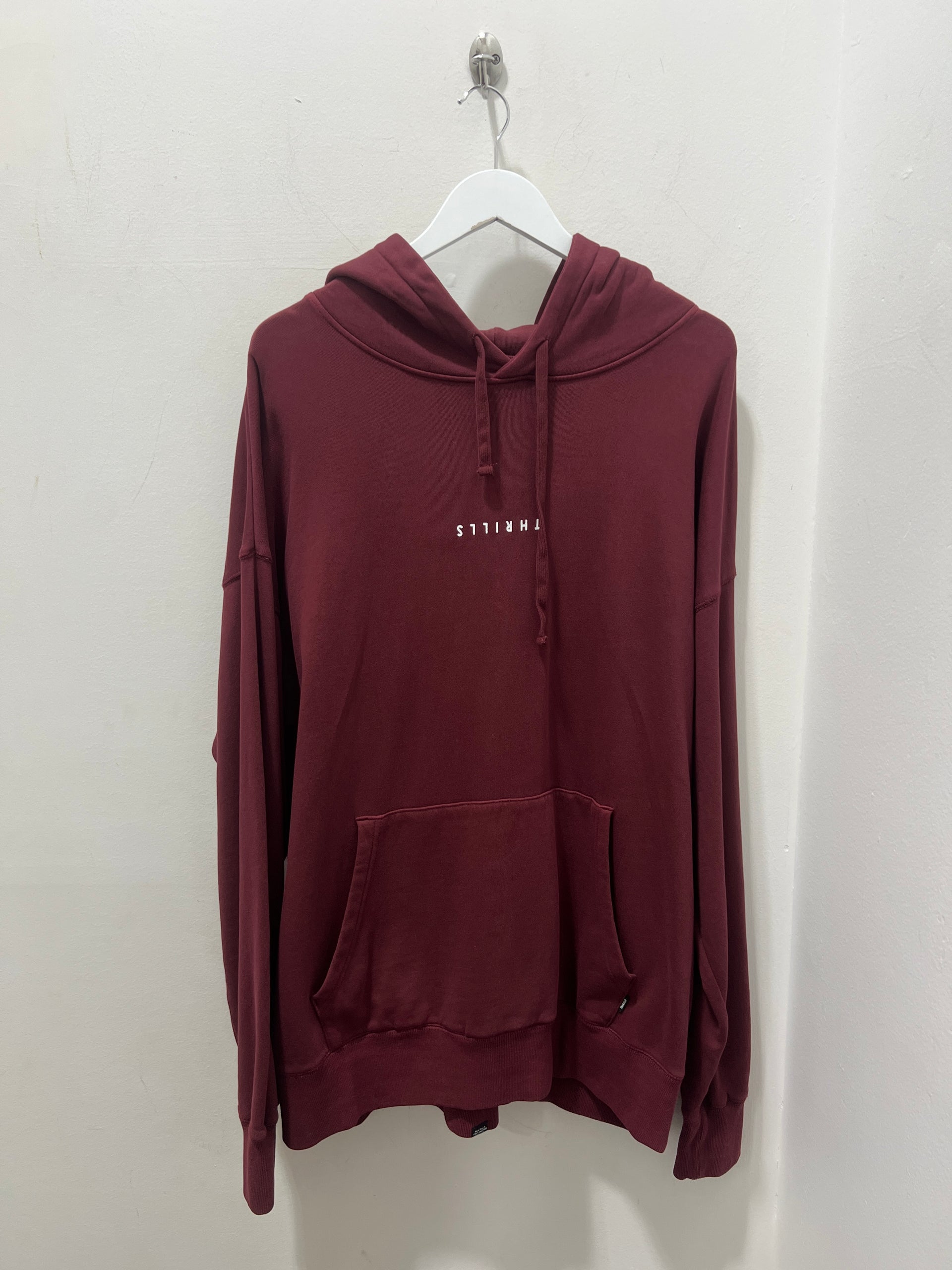 MINIMAL THRILLS SLOUCH PULL ON HOOD - BLOOD RED