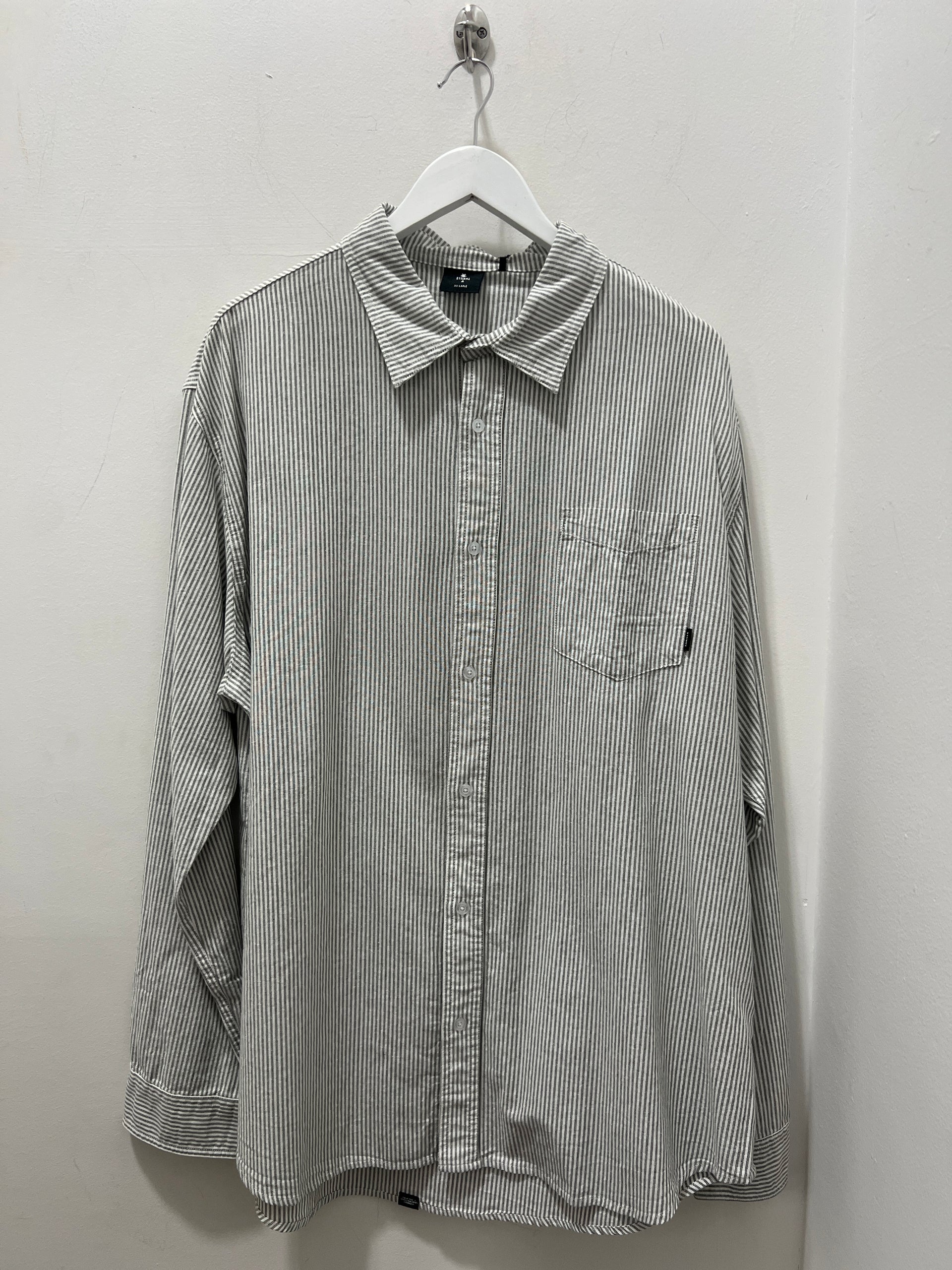 OCCASIONS LS SHIRT - OLIVE NIGHT STRIPE