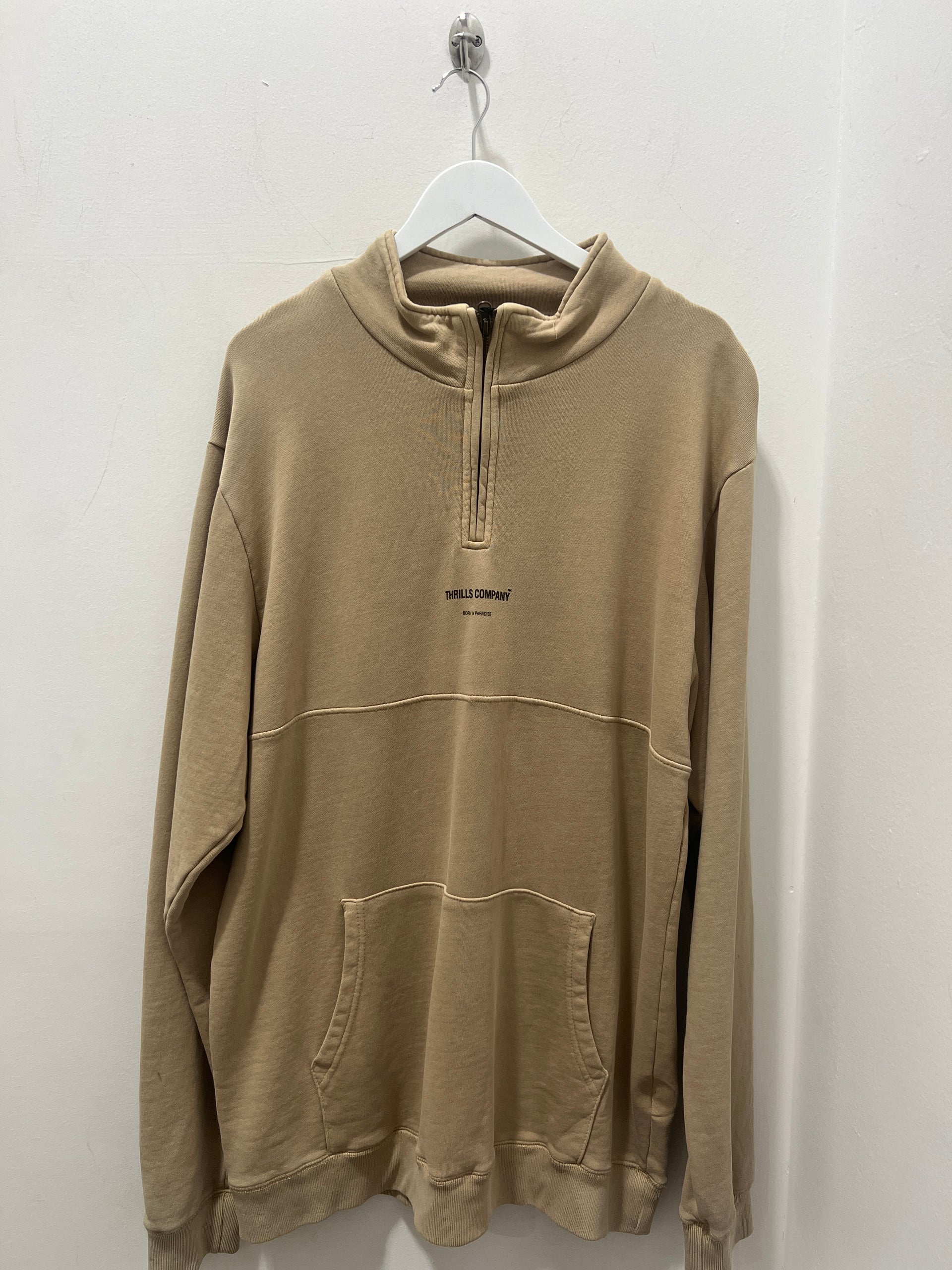 THRILLS STAMP 3/4 ZIP FLEECE - SAND