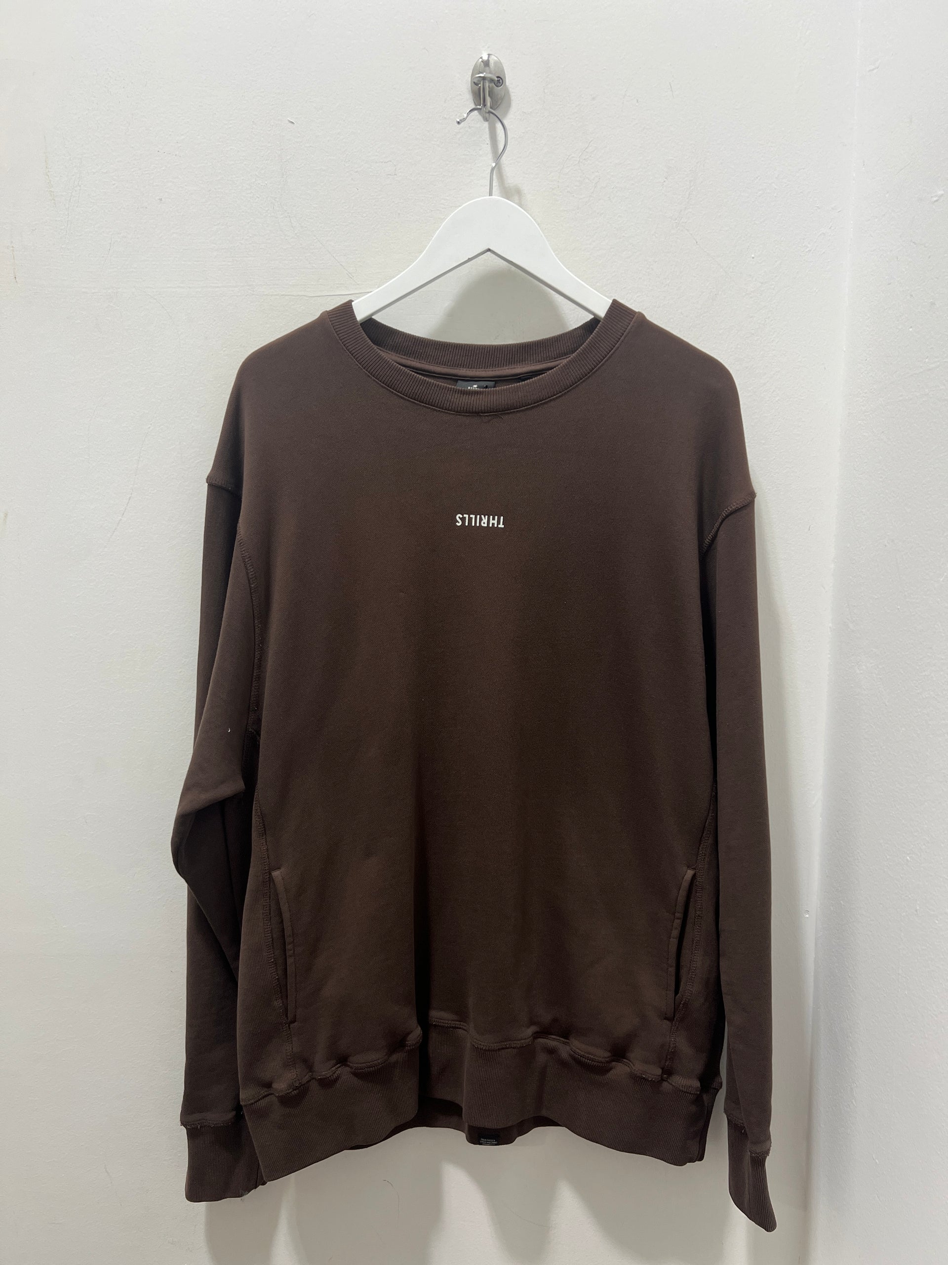 MINIMAL THRILLS CREW OVERSIZE - POSTAL BROWN