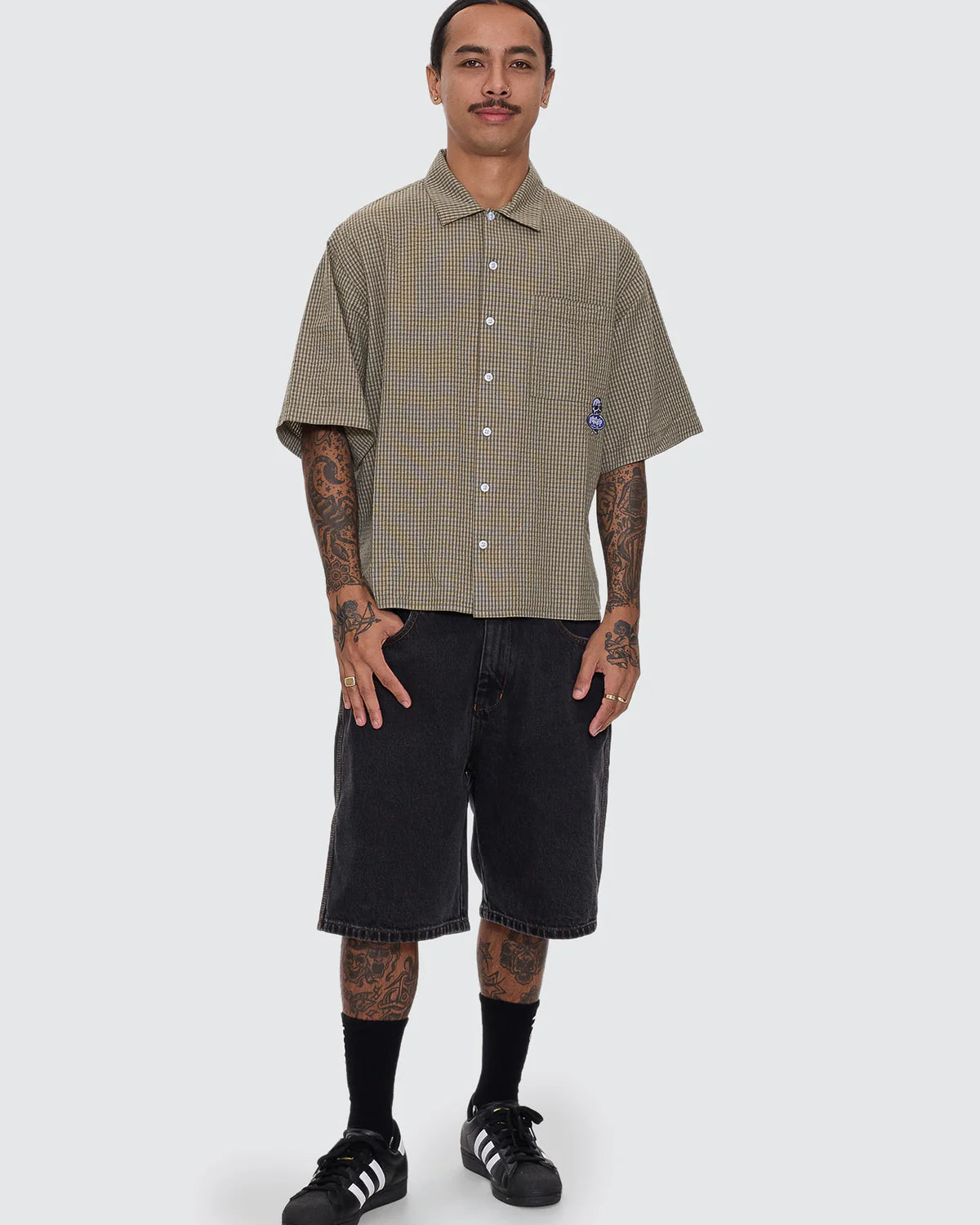JAWS BOX FIT CROPPED SS SHIRT KELP