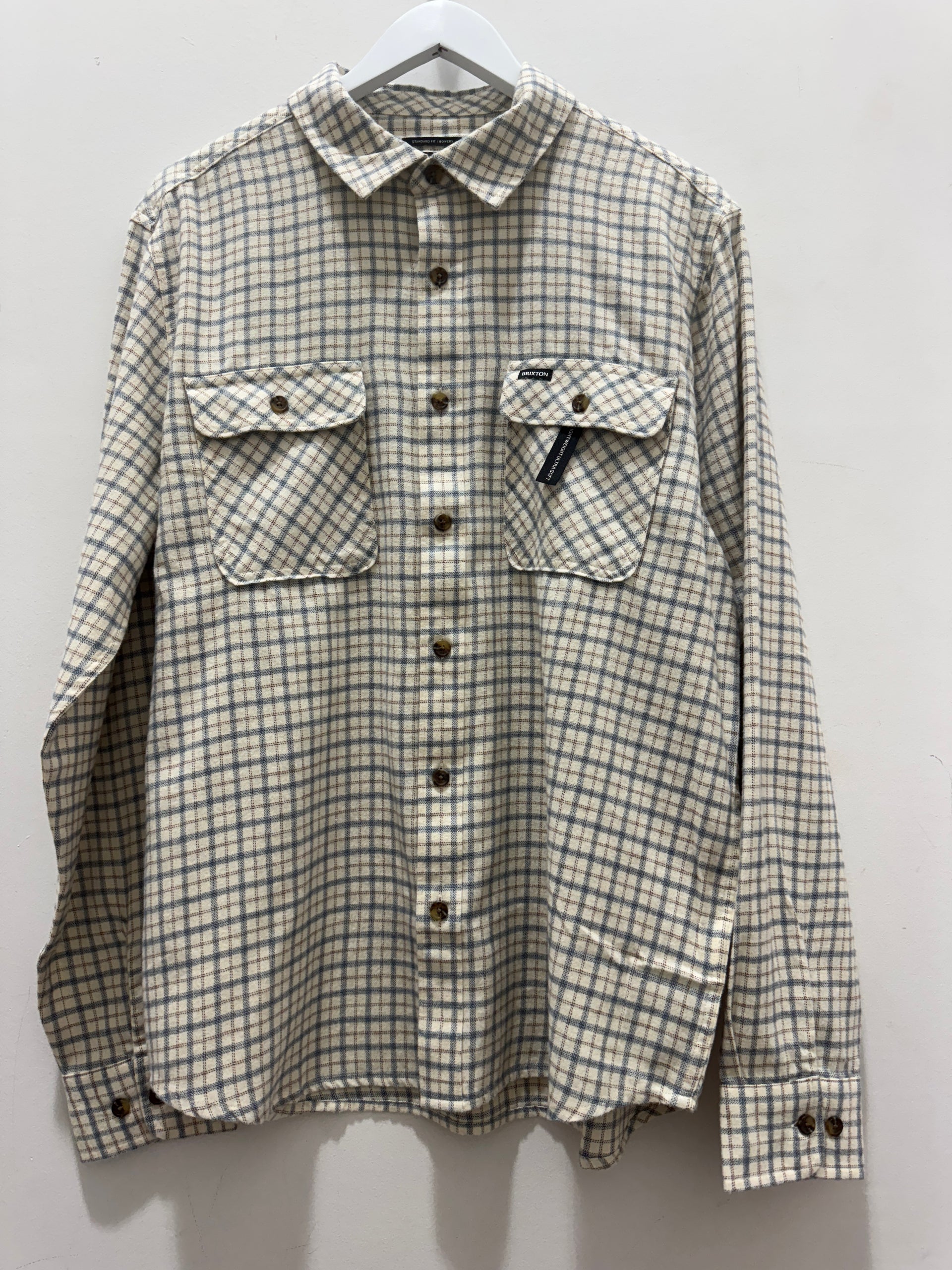 BOWERY LW ULTRA FLANNEL WHITECAP/BASALT