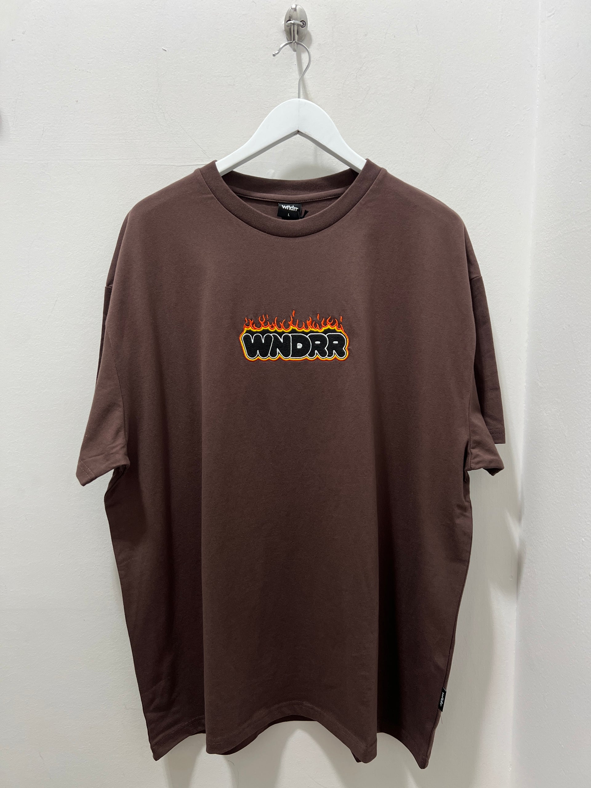 FLINT BOX FIT TEE BROWN