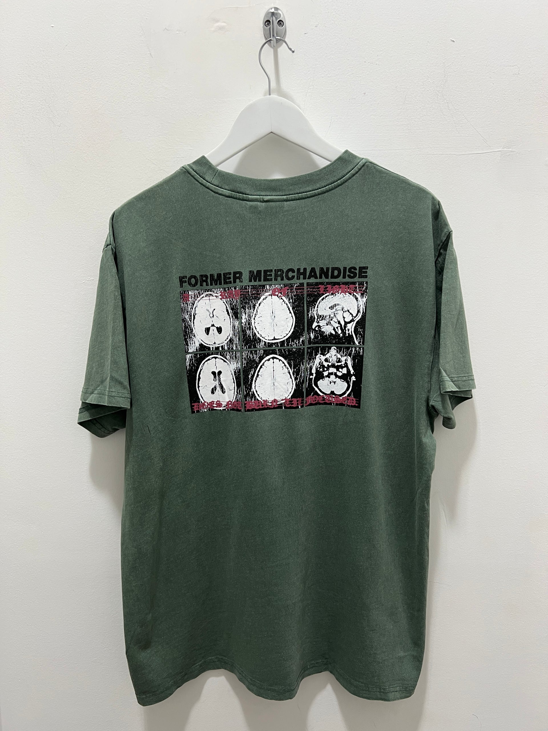 BRAINSCAN TEE WASHED GREEN