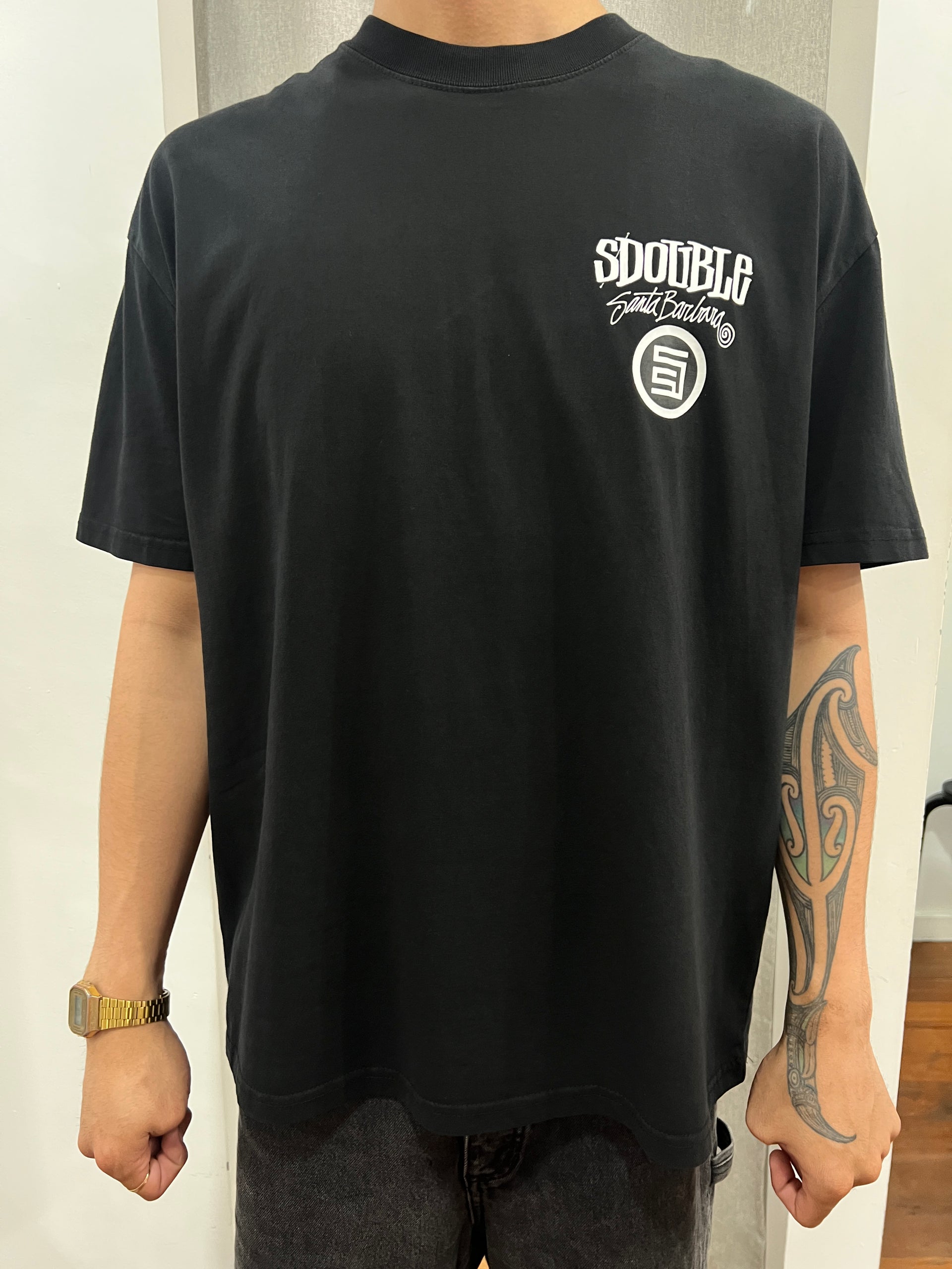 COMBO PLATTER TEE WASHED BLACK