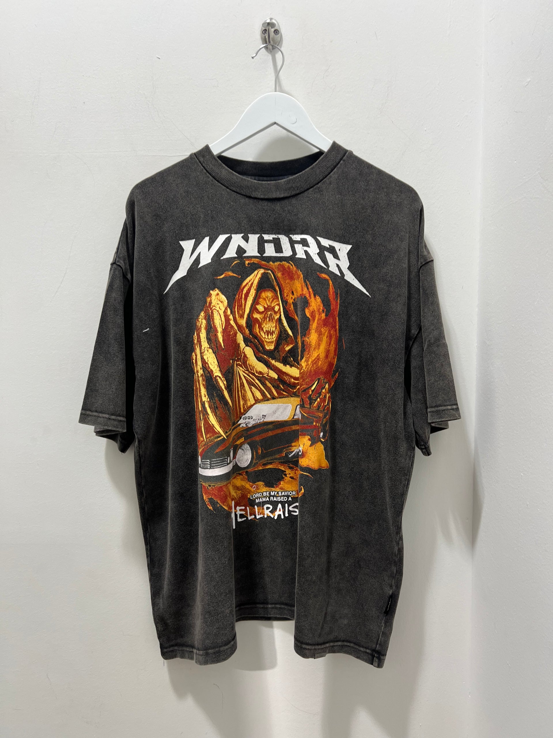 HELLRAISER HEAVYWEIGHT TEE - WASHED BLACK