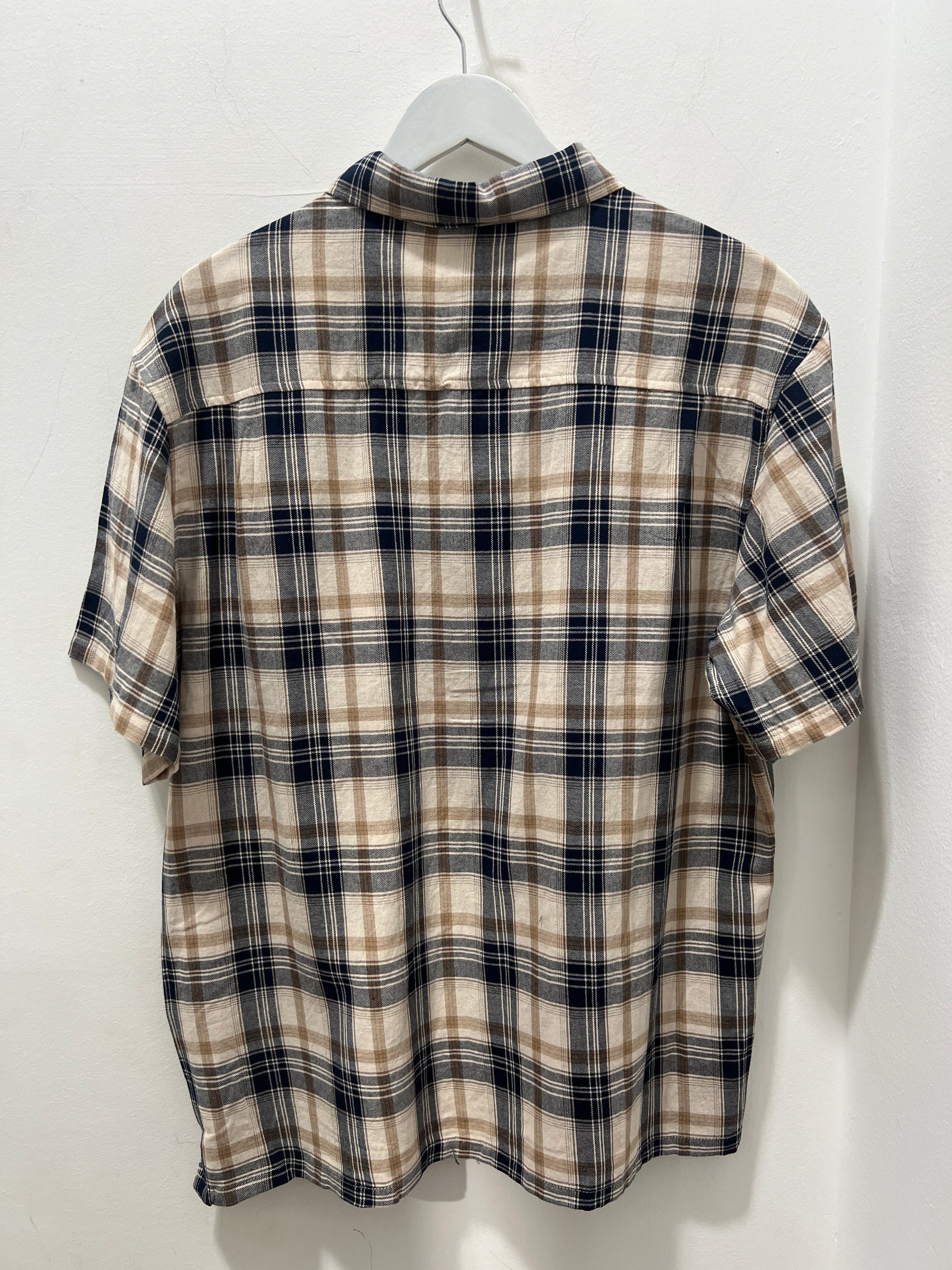 PUSH CHECK SS SHIRT - NAVY