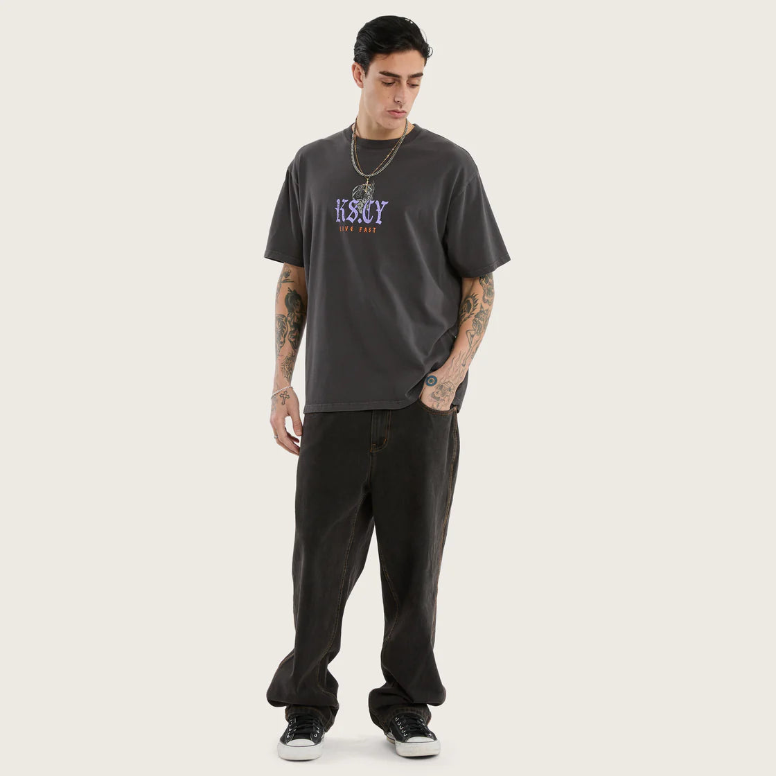 TORCH BOX FIT TEE PIGMENT BLACK