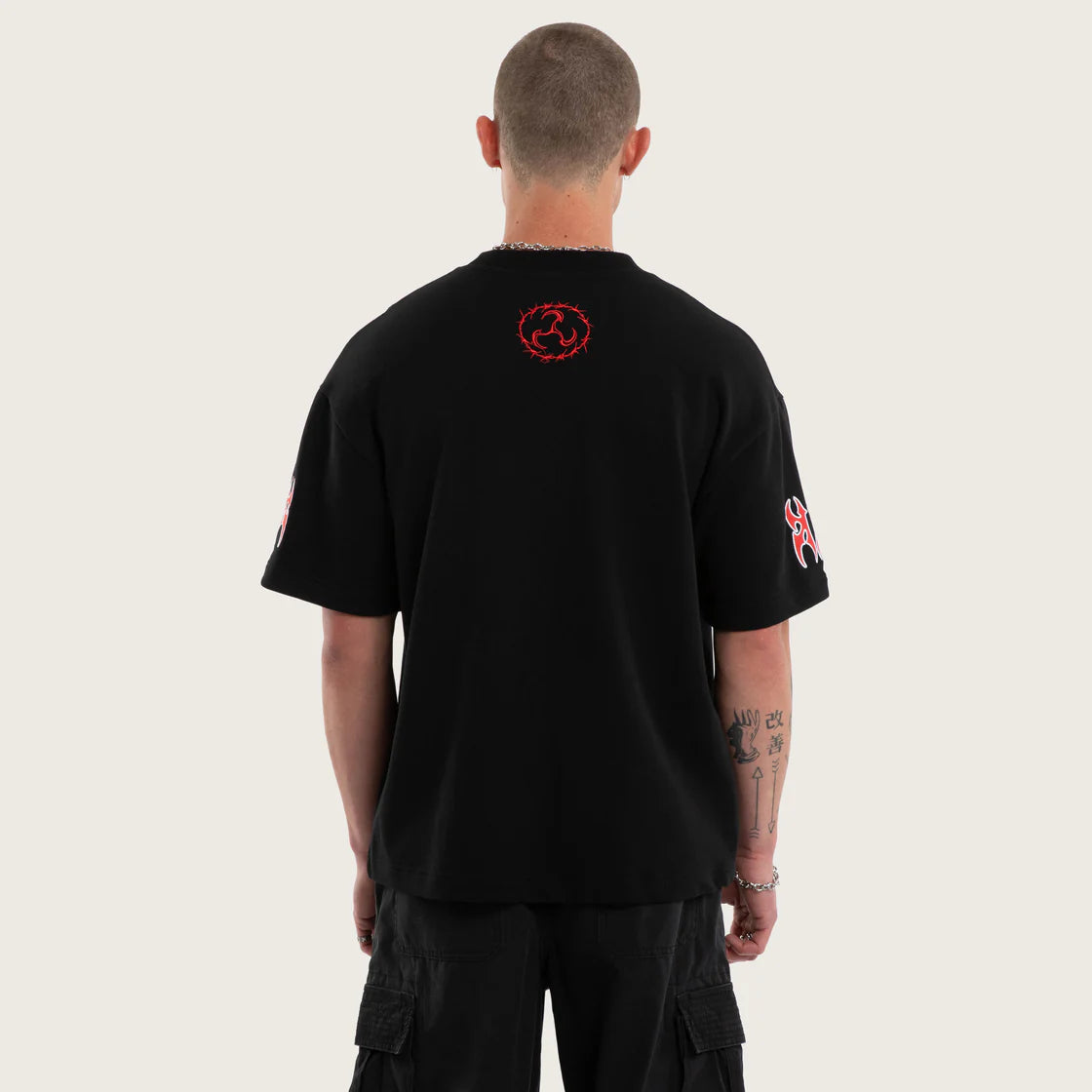 HUSTLER LOOPBACK STREET TEE BLACK