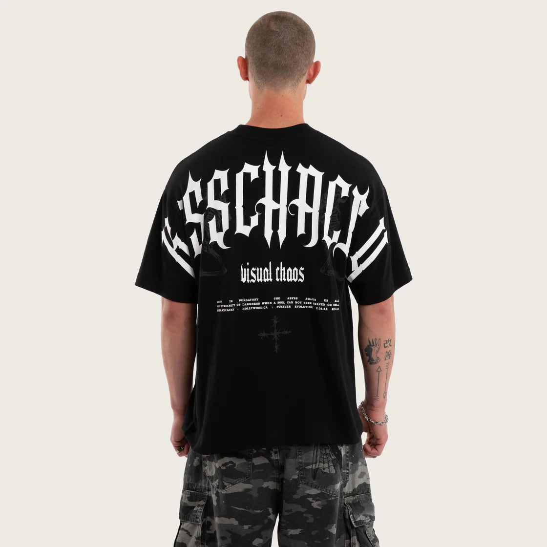 SEEK HEAVEN STREET TEE JET BLACK