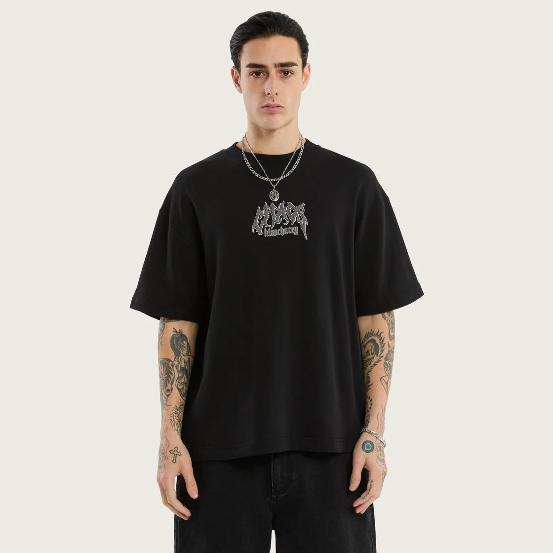 MELT LOOPBACK STREE TEE BLACK