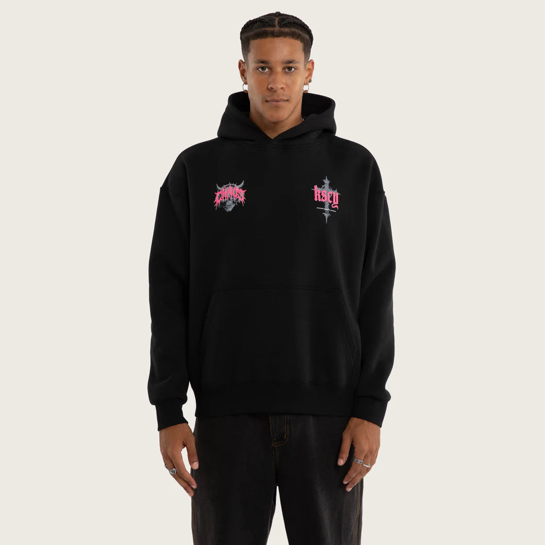 GLITCH HOOD BLACK