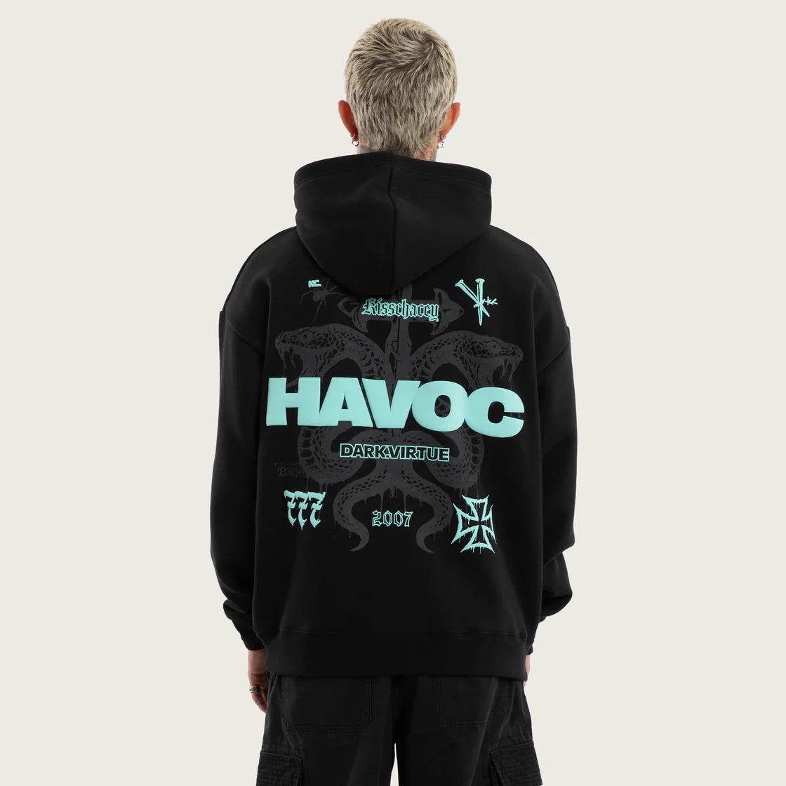 DESPAIR OVERSIZED HOOD BLACK