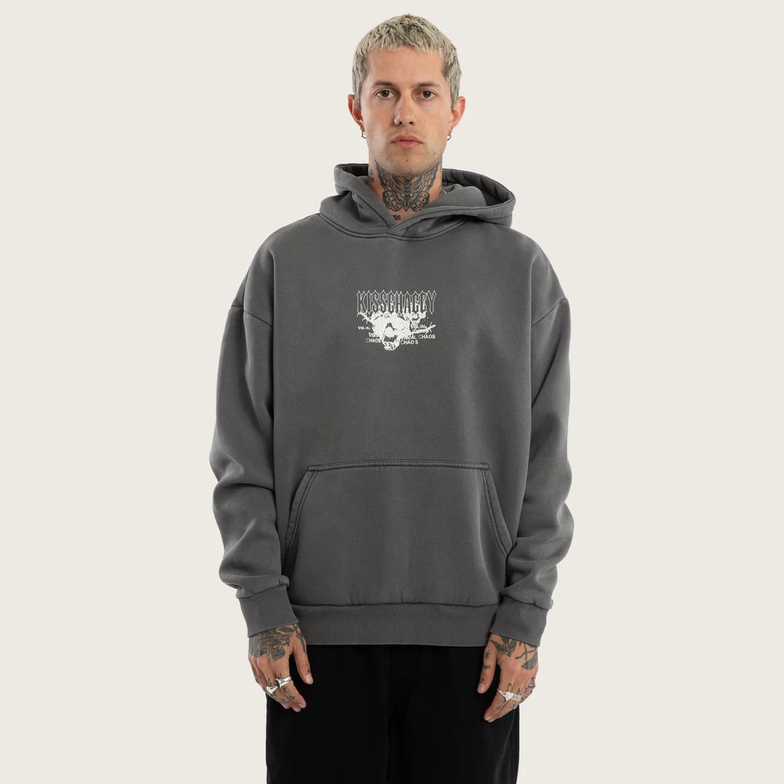 VERTEX OVERSIZED HOOD CHARCOAL
