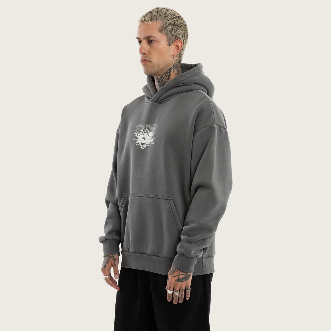 VERTEX OVERSIZED HOOD CHARCOAL