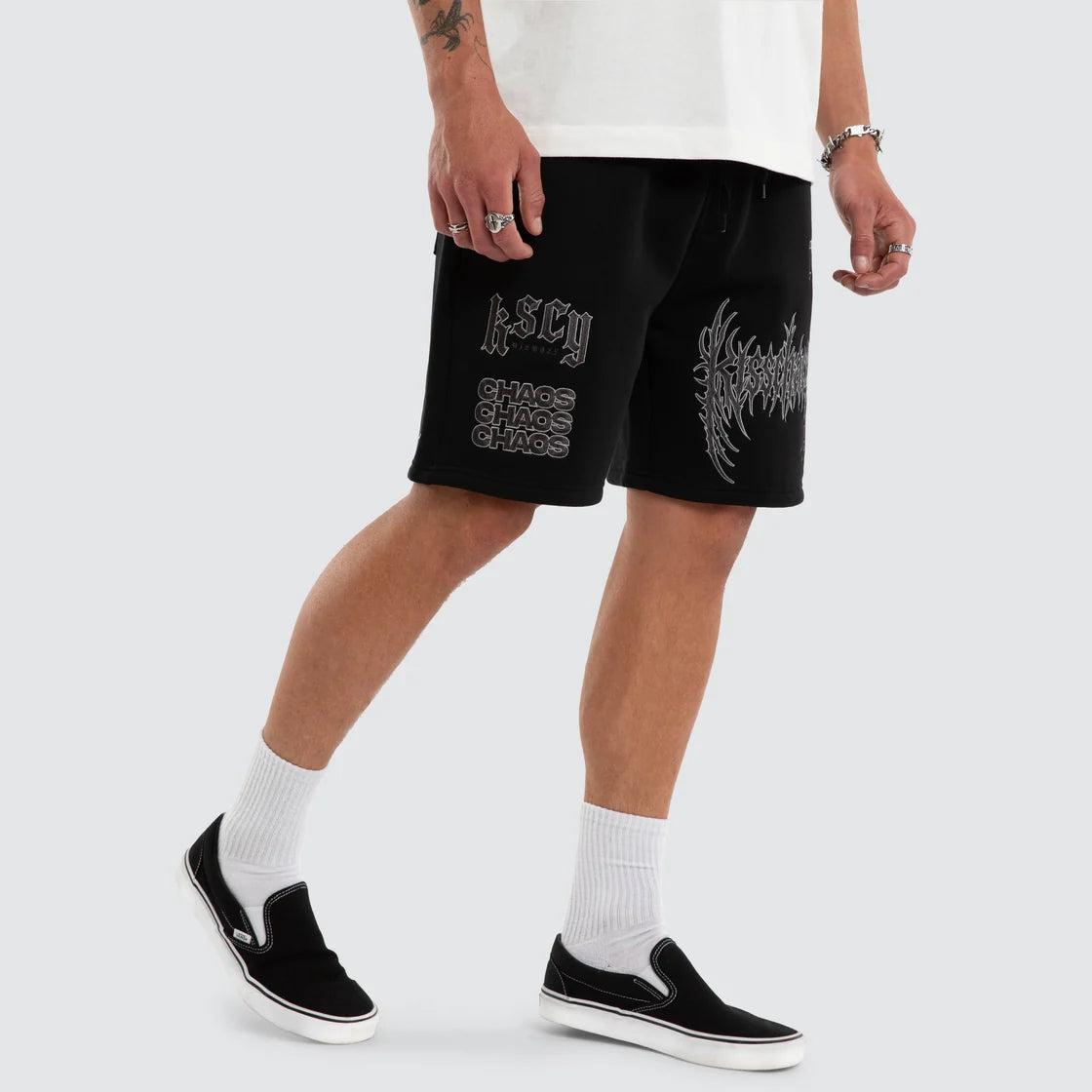 THRESHOLD TRACK SHORT BLACK