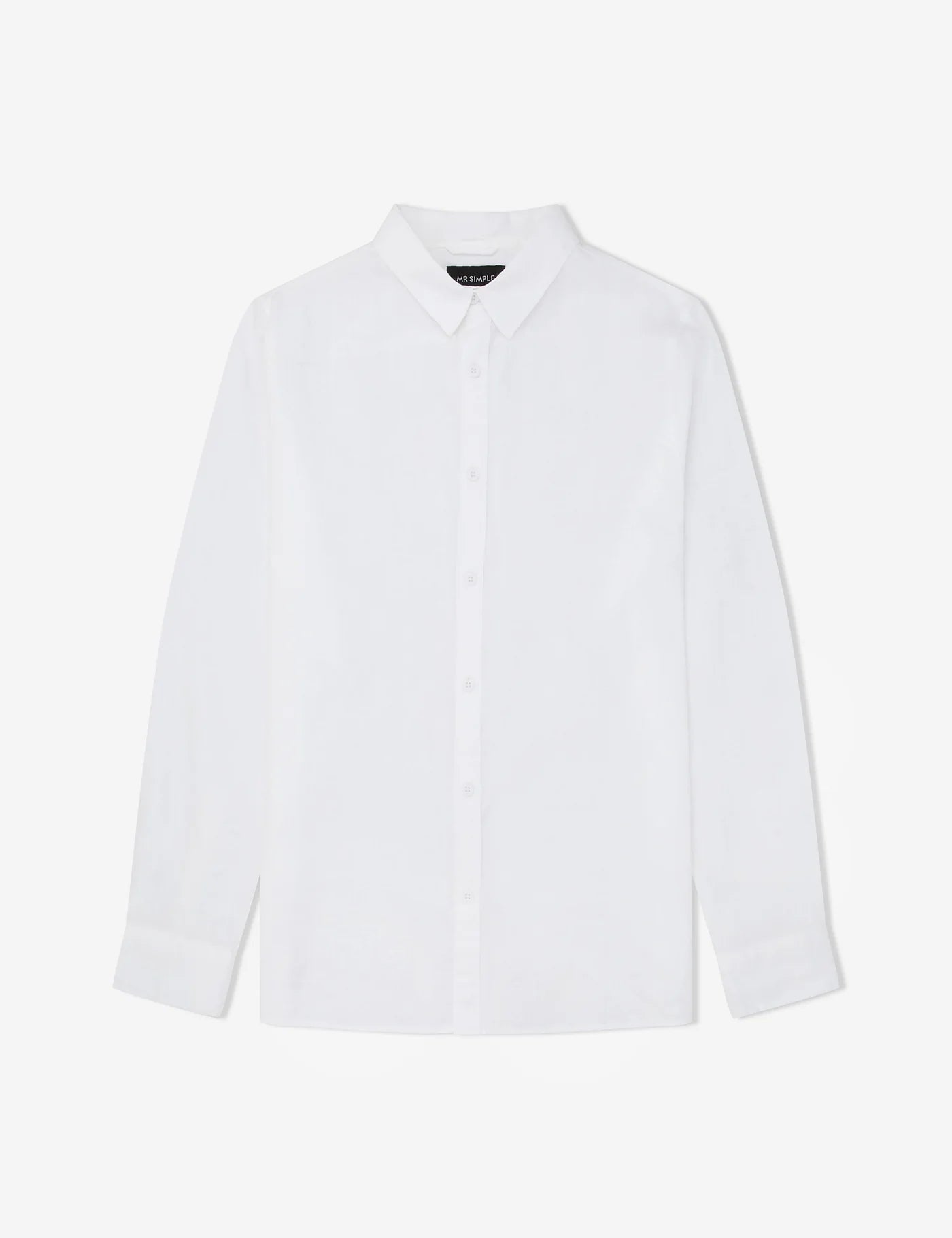 LINEN LS SHIRT  WHITE