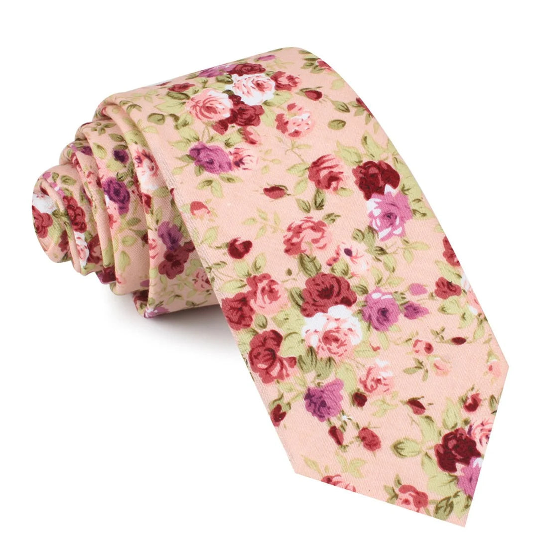 LES ELYSEES FLORAL SKINNY TEE PEACH COTTON