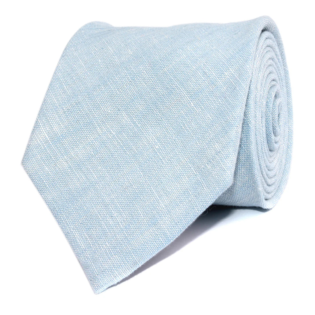 LIGHT BLUE LINEN CHAMBRAY NECKTIE L040