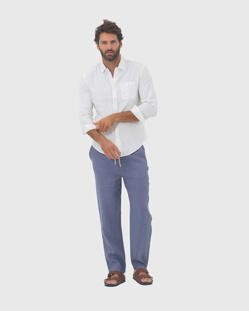 18CCC LINEN LS SHIRT WHITE
