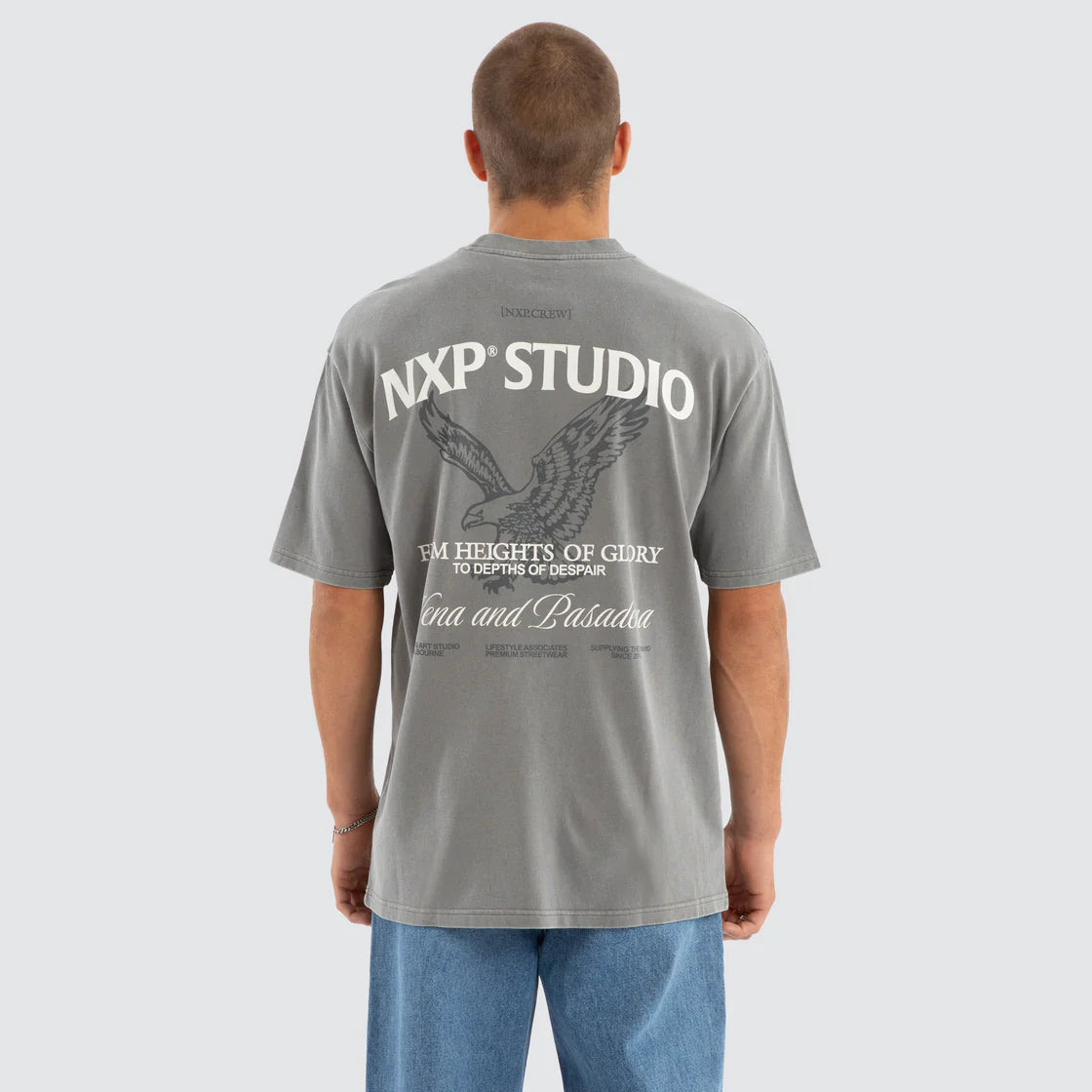 SIMULATION BOX FIT TEE PIGMENT FROST GREY