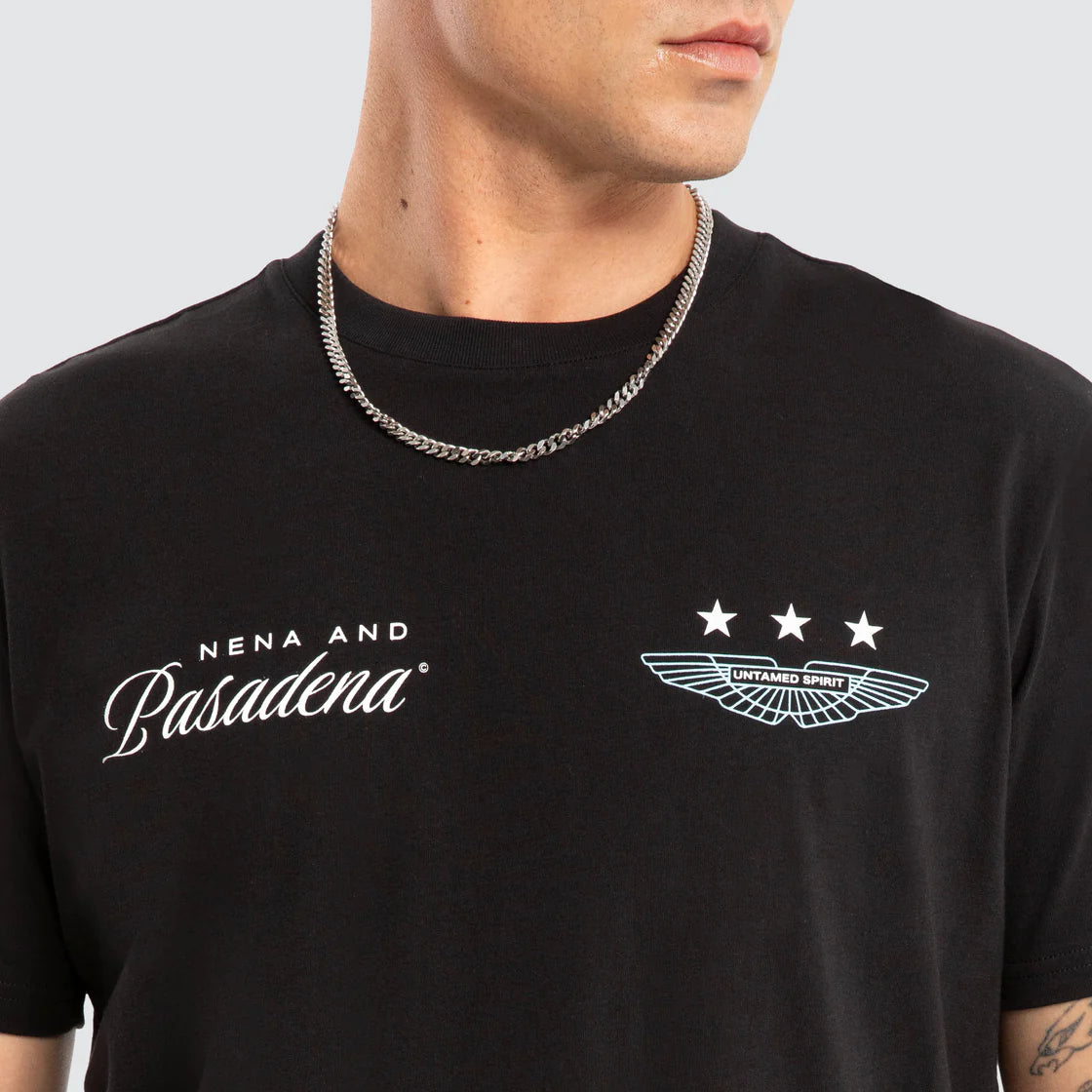 PLEDGE DUAL CURVED TEE BLACK