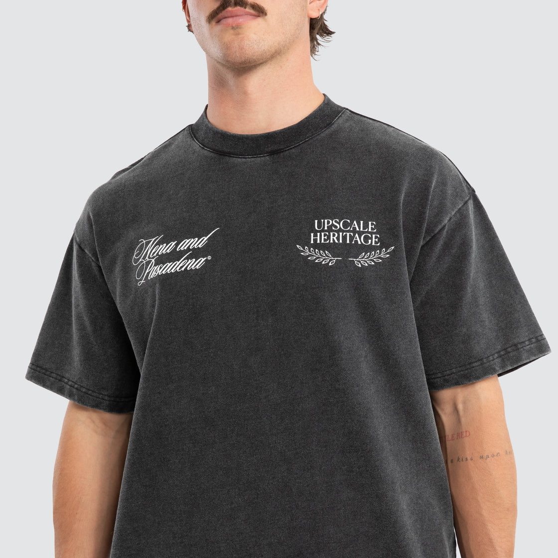 HERITAGE LOOPBACK RAPTOR TEE MINERAL BLACK
