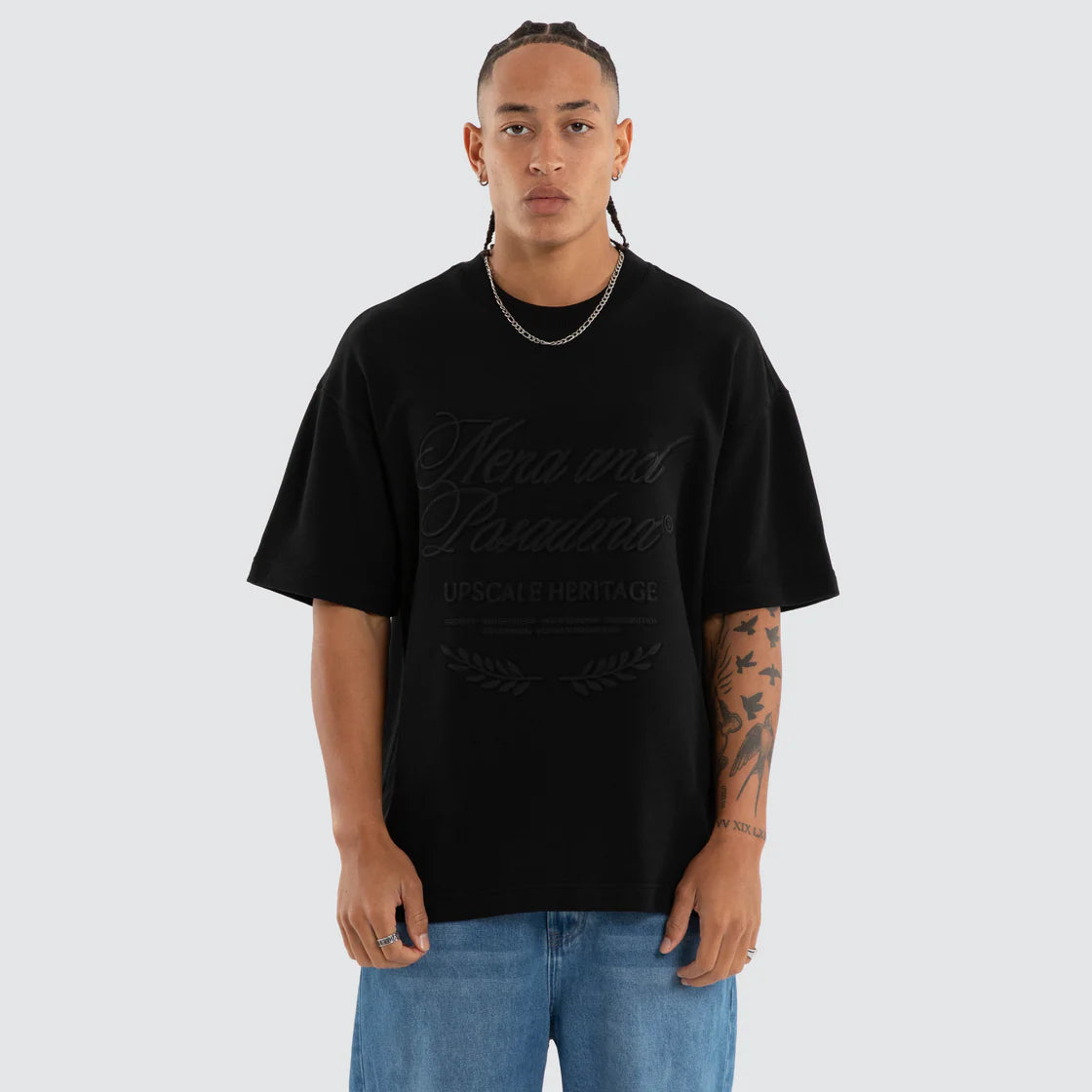 DRAEKON LOOPBACK RAPTOR TEE BLACK