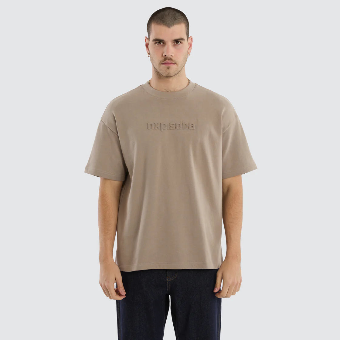 OVERCOME LOOPBACK RAPTOR TEE CINDER