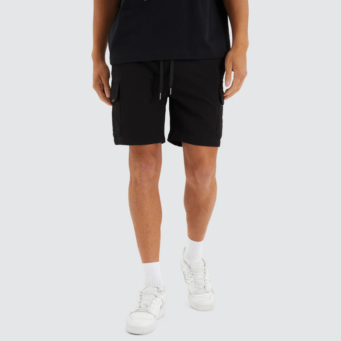 S150 SLIM STRETCH CARGO SHORT BLACK