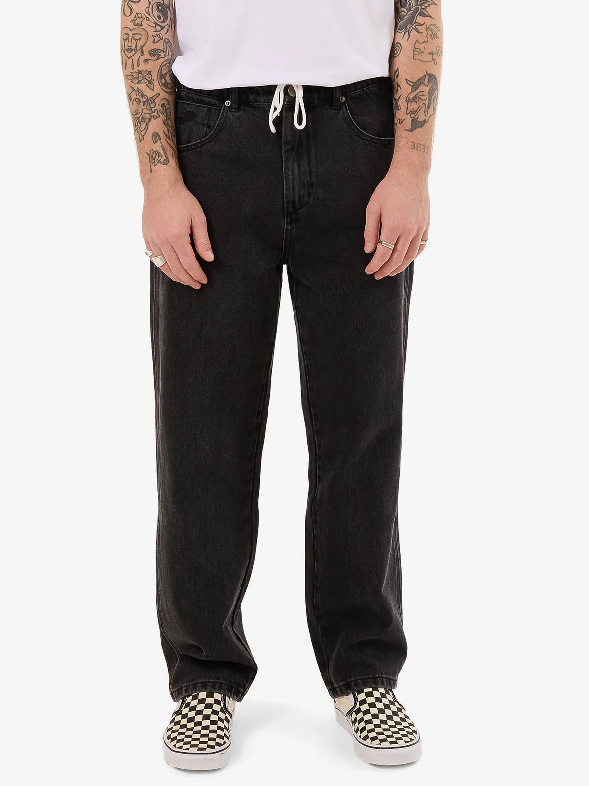 NUCLEAR LOUNGER JEAN USED BLACK