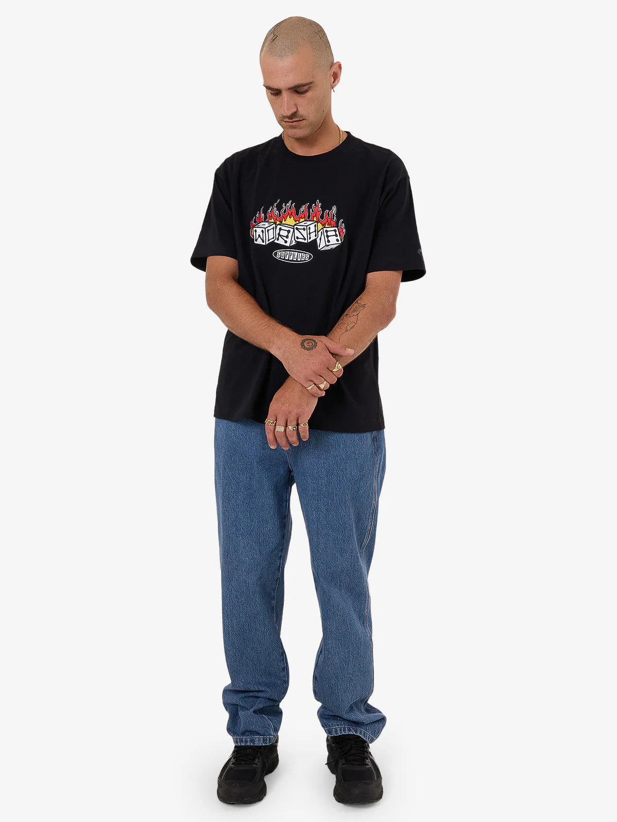 SNAKE EYES EMBRO TEE BLACK