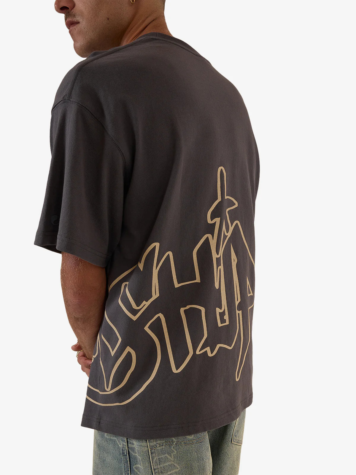 SPRAYS OVERSIZED TEE WORN BLACK