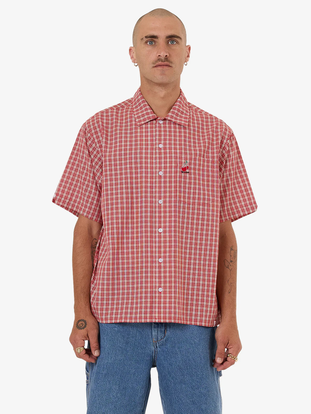 GLAZED AND CONFUSED SS SHIRT CHERRY RED