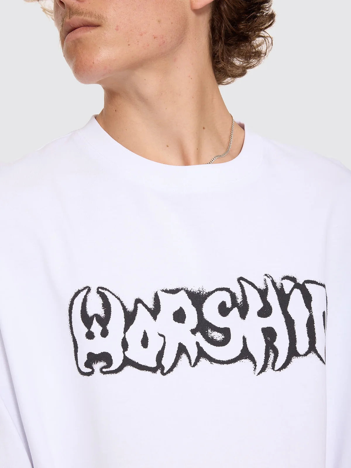 FADEAWAY BOX CROP OVERDYE TEE WHITE