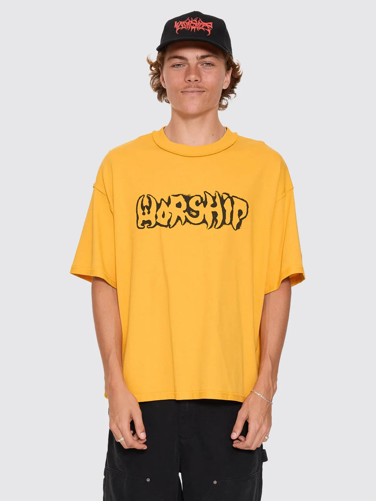 FADEAWAY BOX CROP OVERDYE TEE SOLAR YELLOW