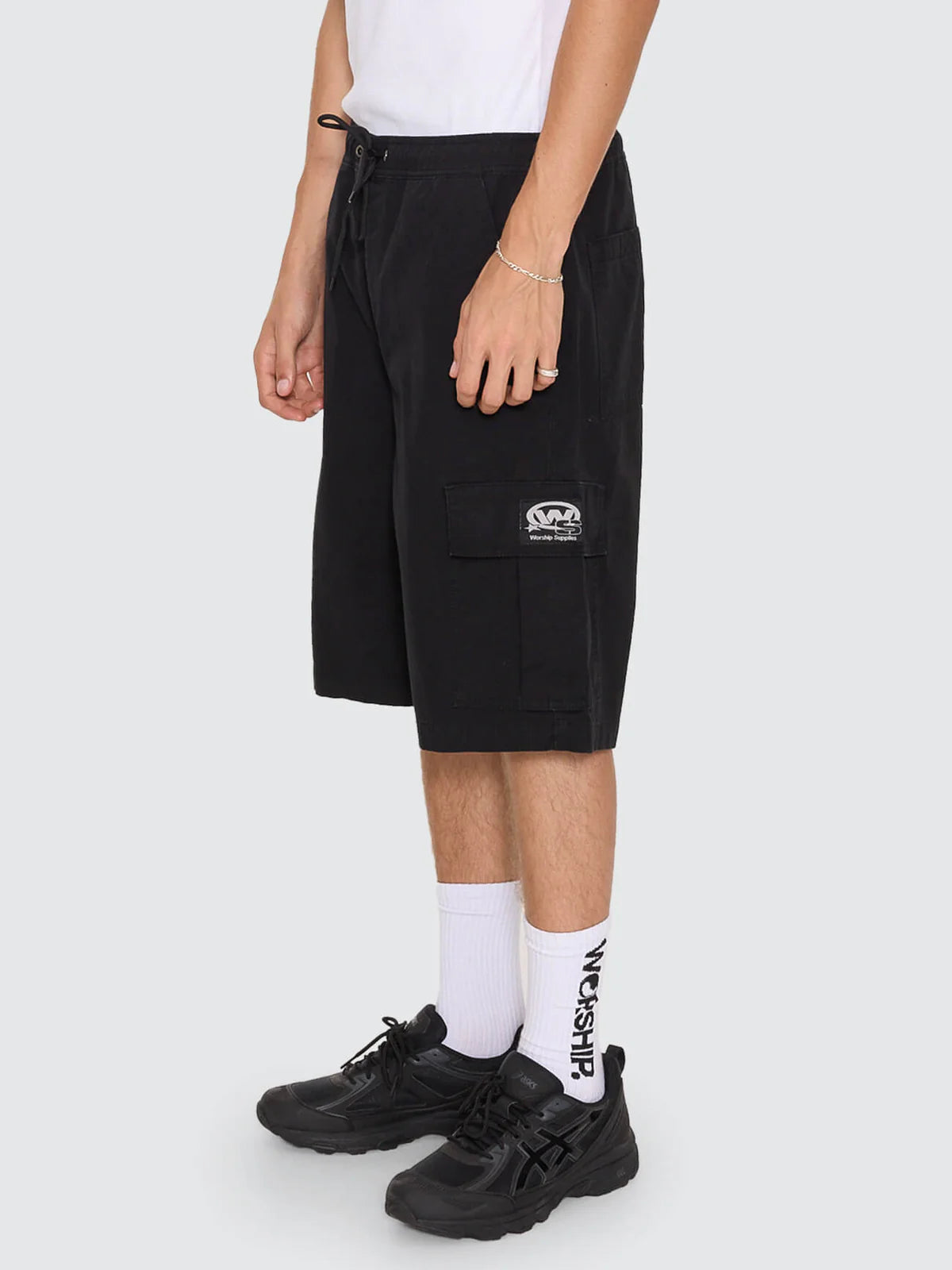 TOPPER ELASTIC CARGO SHORT BLACK