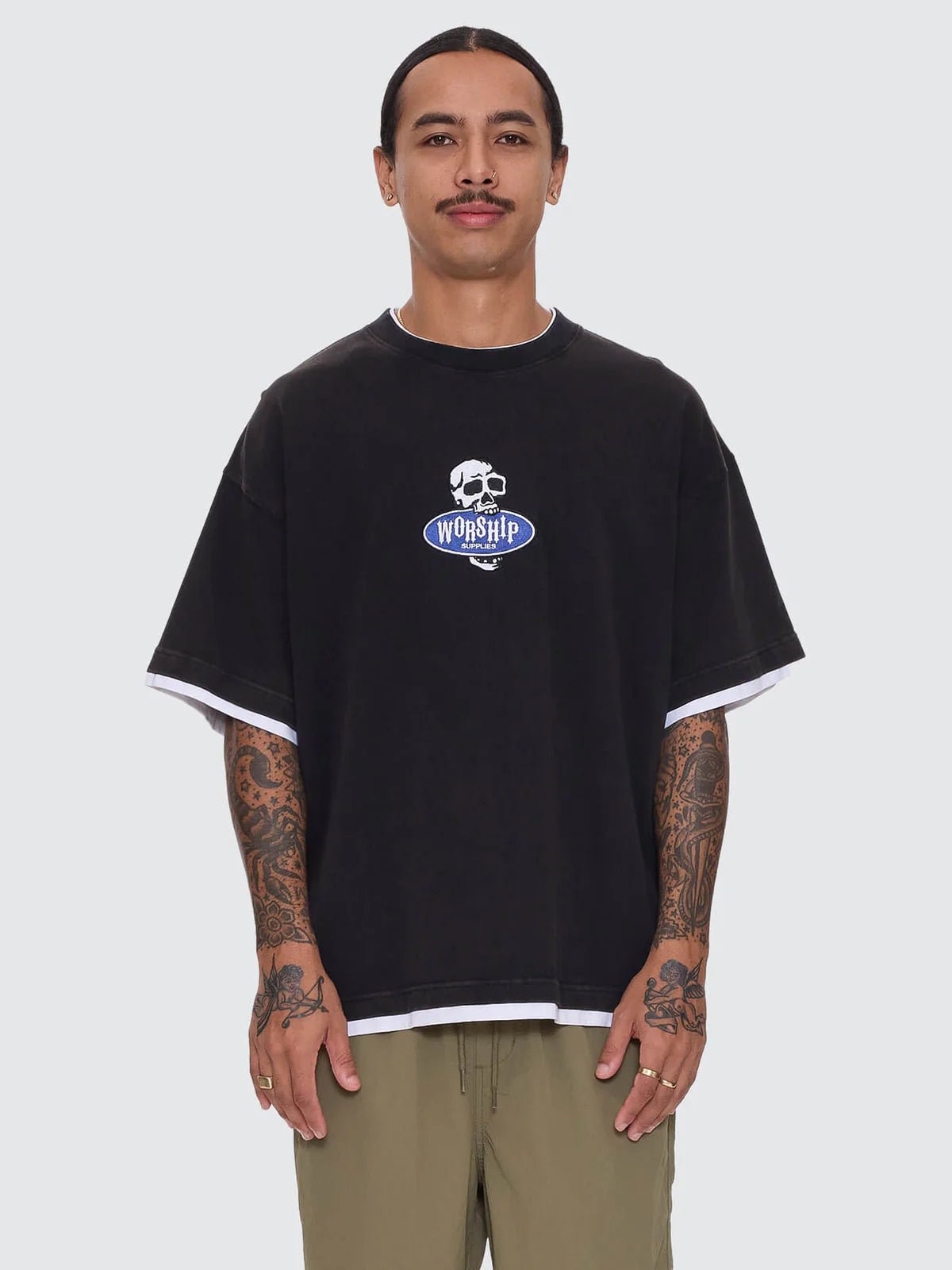JAWS OVERSIZE TEE WASHED BLACK