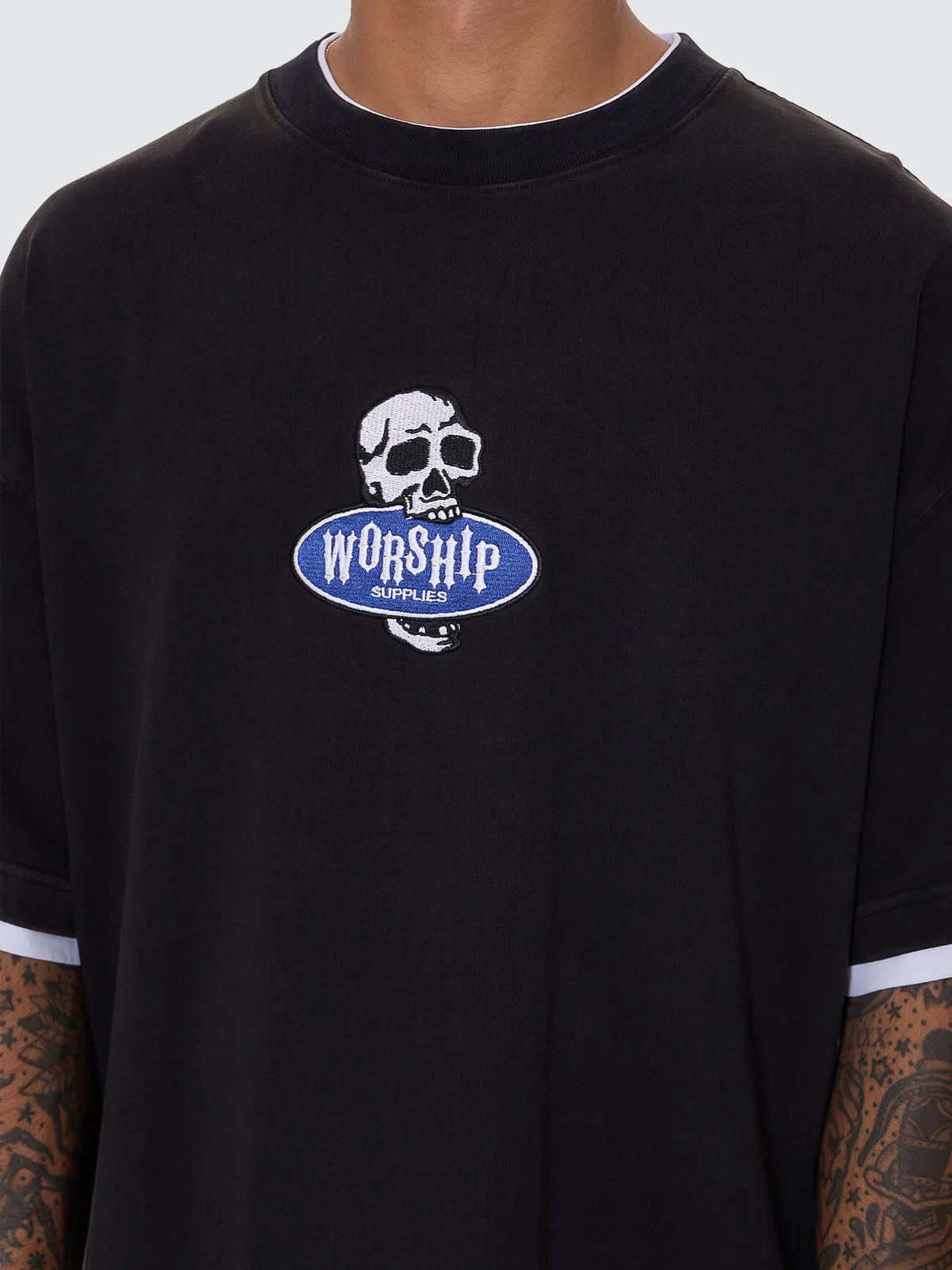 JAWS OVERSIZE TEE WASHED BLACK