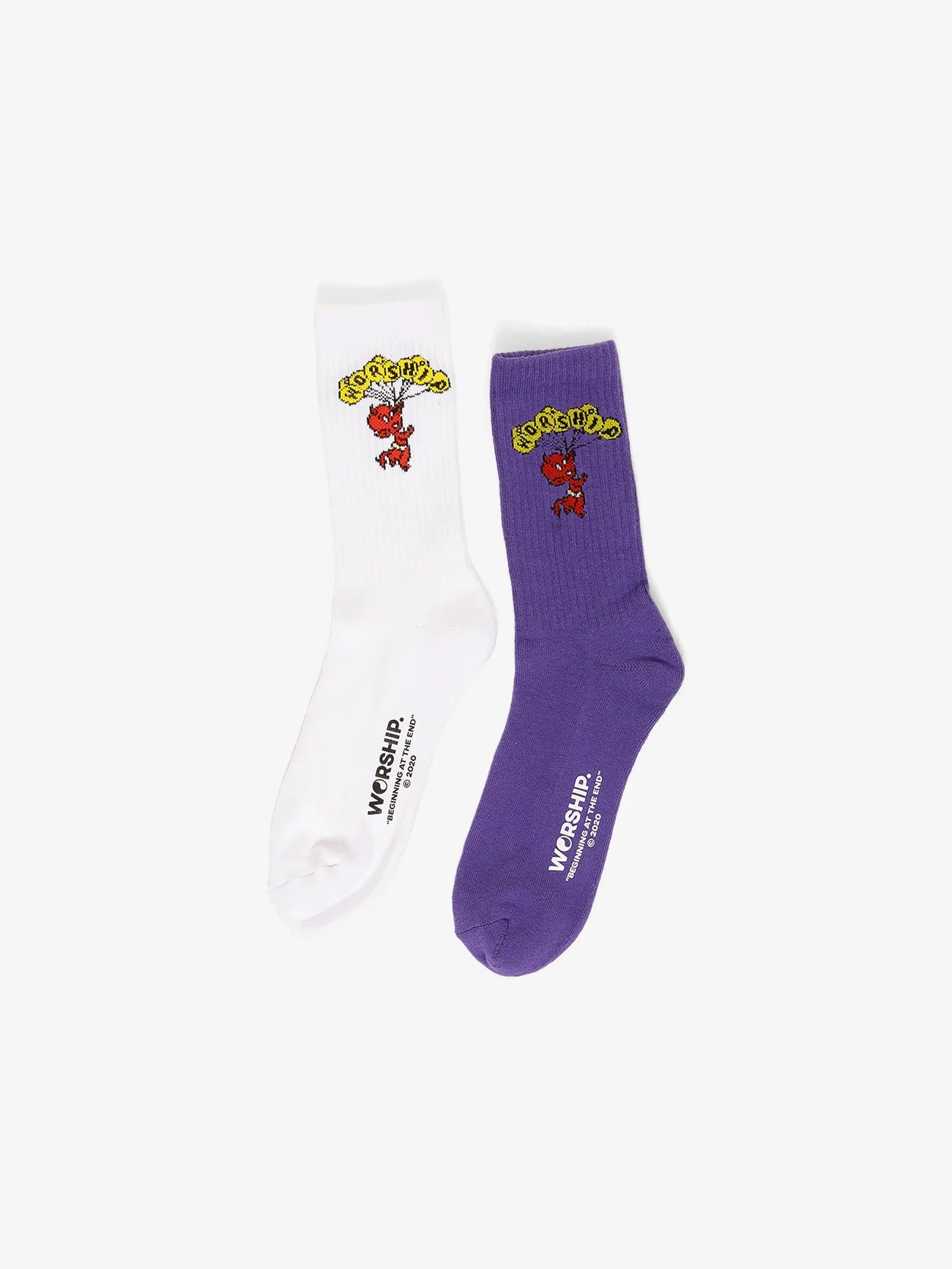 FLOATER SOCKS PURPLE/WHITE