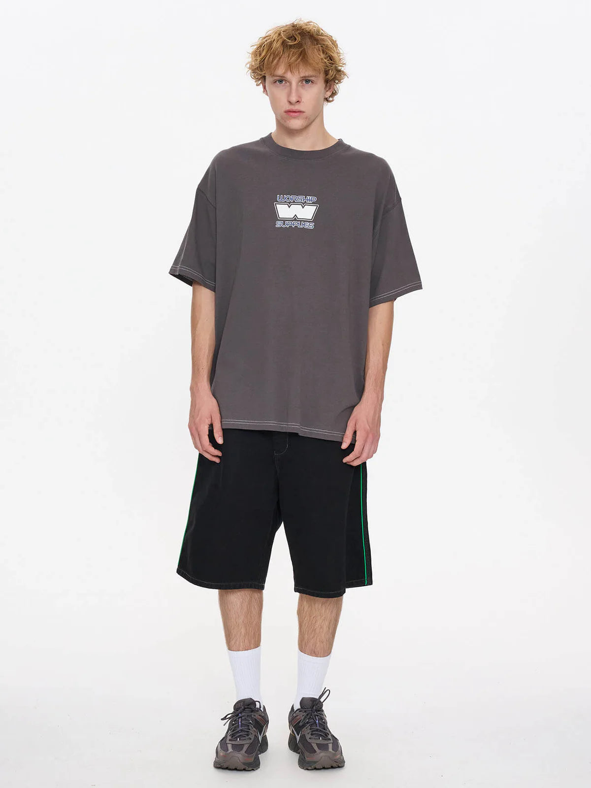 GRAND PRIX BIG DAWG JEAN SHORT WORSHIP BLACK