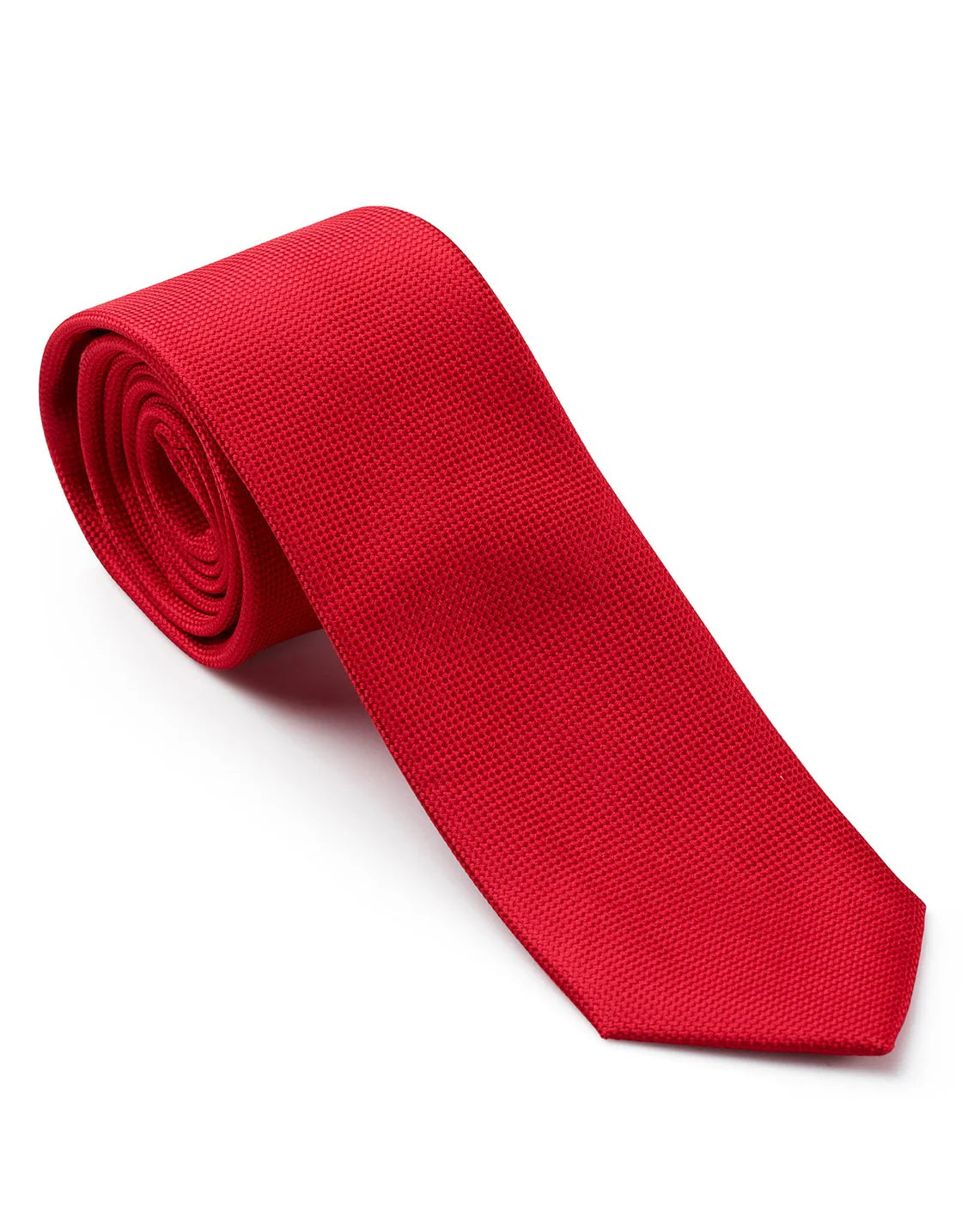 GOLD LABEL SELF PATTERN TIE BRIGHT RED