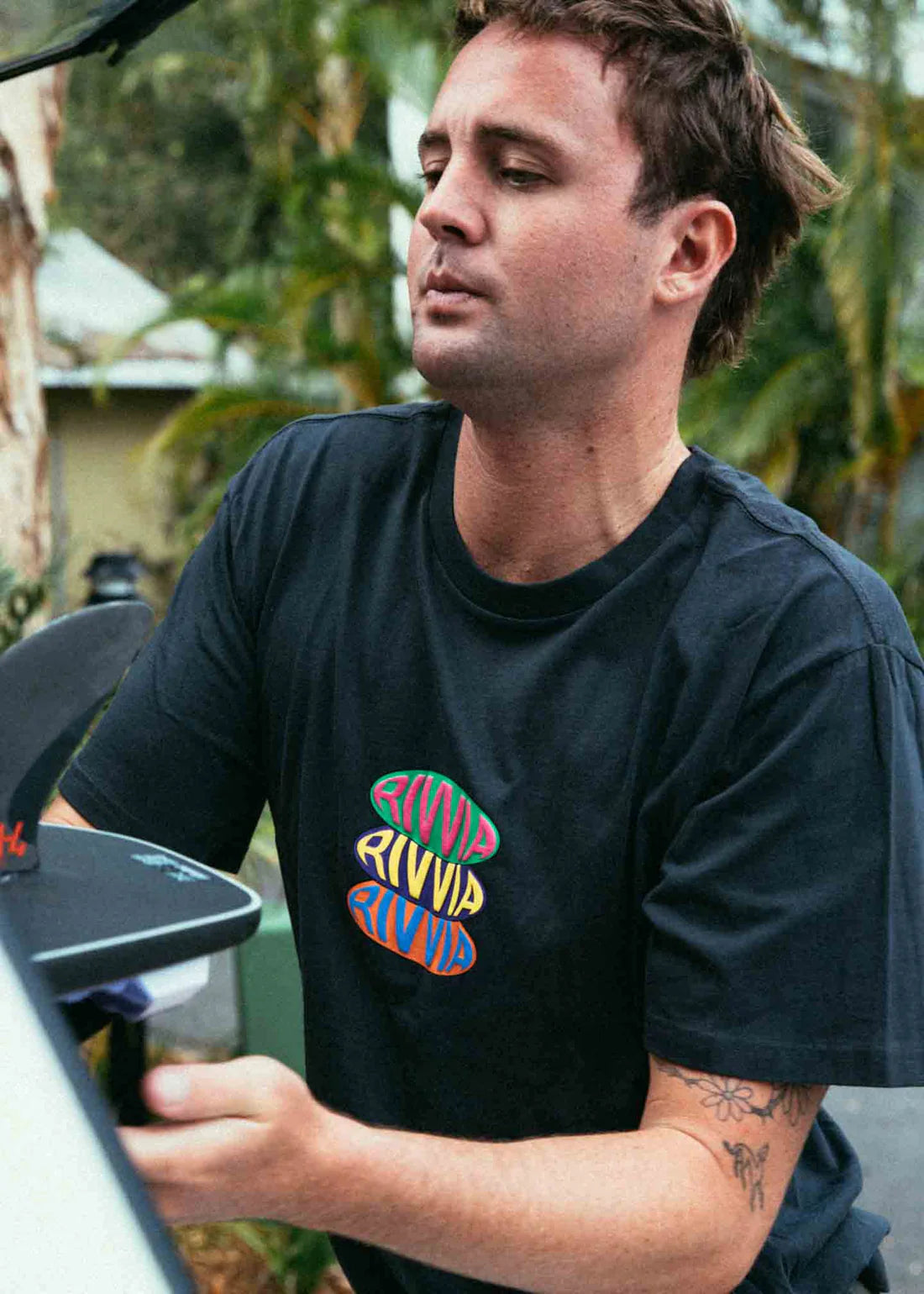 POP REPEAT TEE PIGMENT BLACK