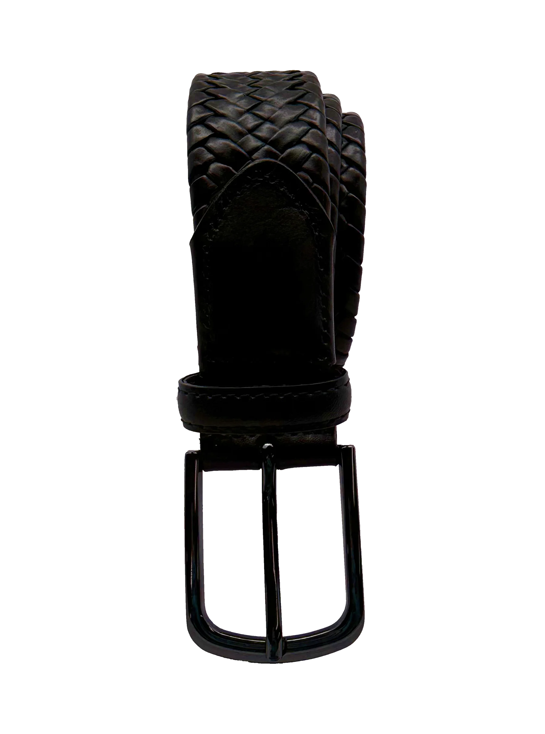 CROSS WOVEN BELT BROWN